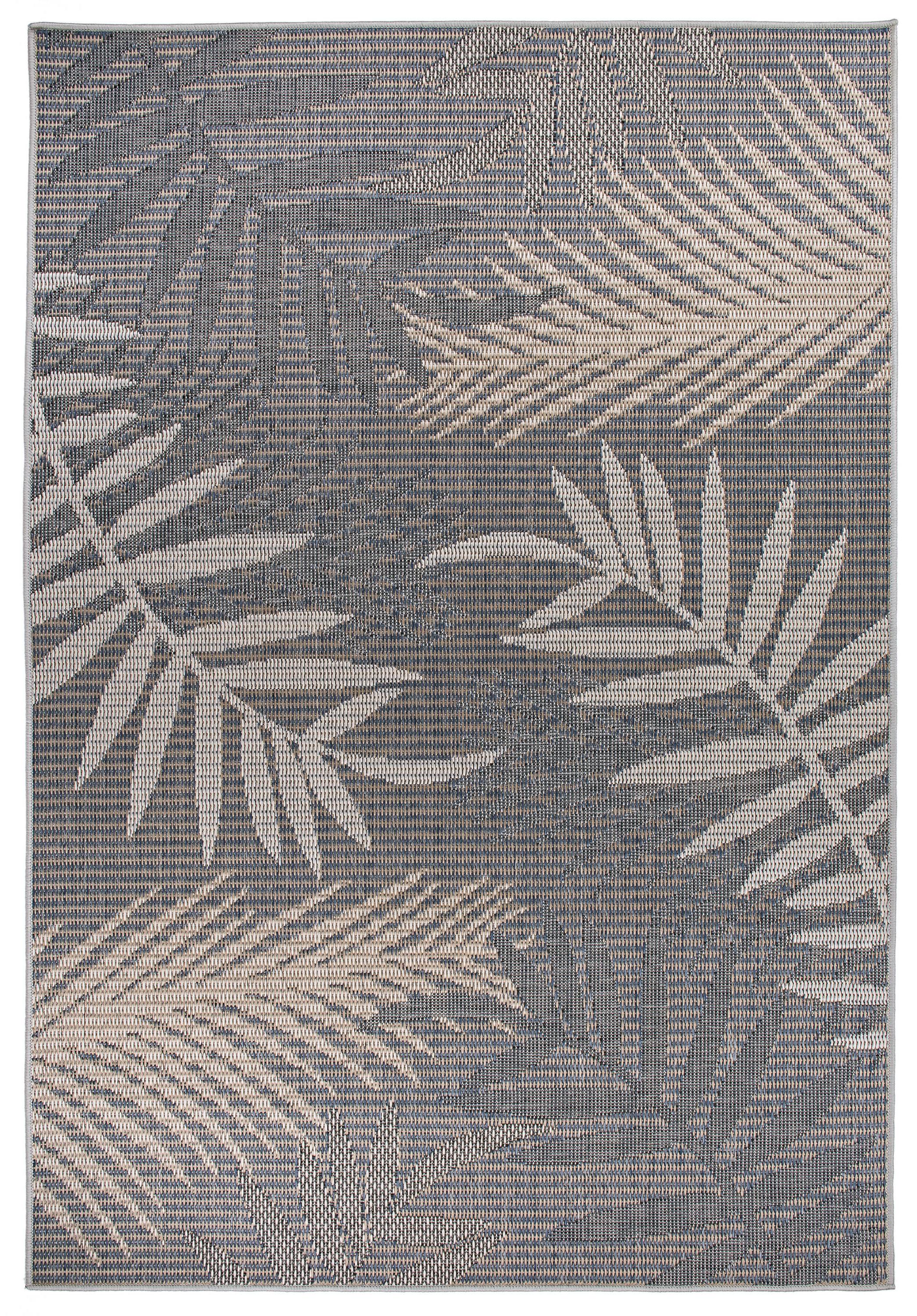 World Rug Gallery Bahama Palm Frond Indoor/Outdoor Area Rug - Gray 7'10" x 10'