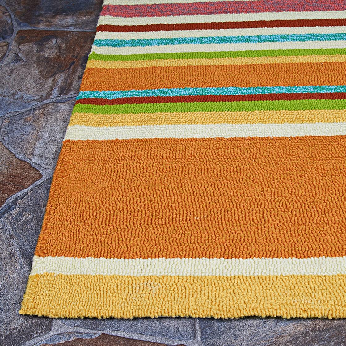 Couristan Covington Sherbet Stripe Indoor/Outdoor Area Rug, 7'10" Round, Multi-color