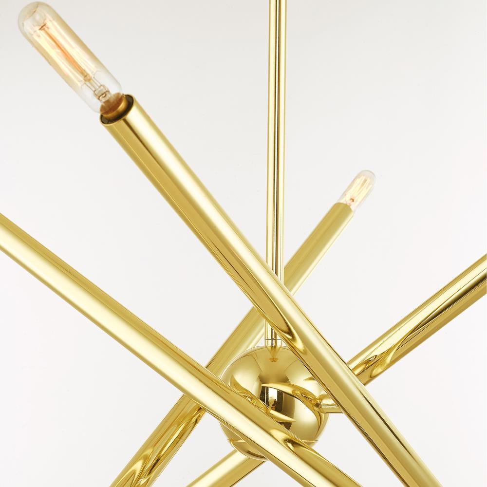 Livex Lighting Soho 8 - Light Chandelier in  Polished Brass
