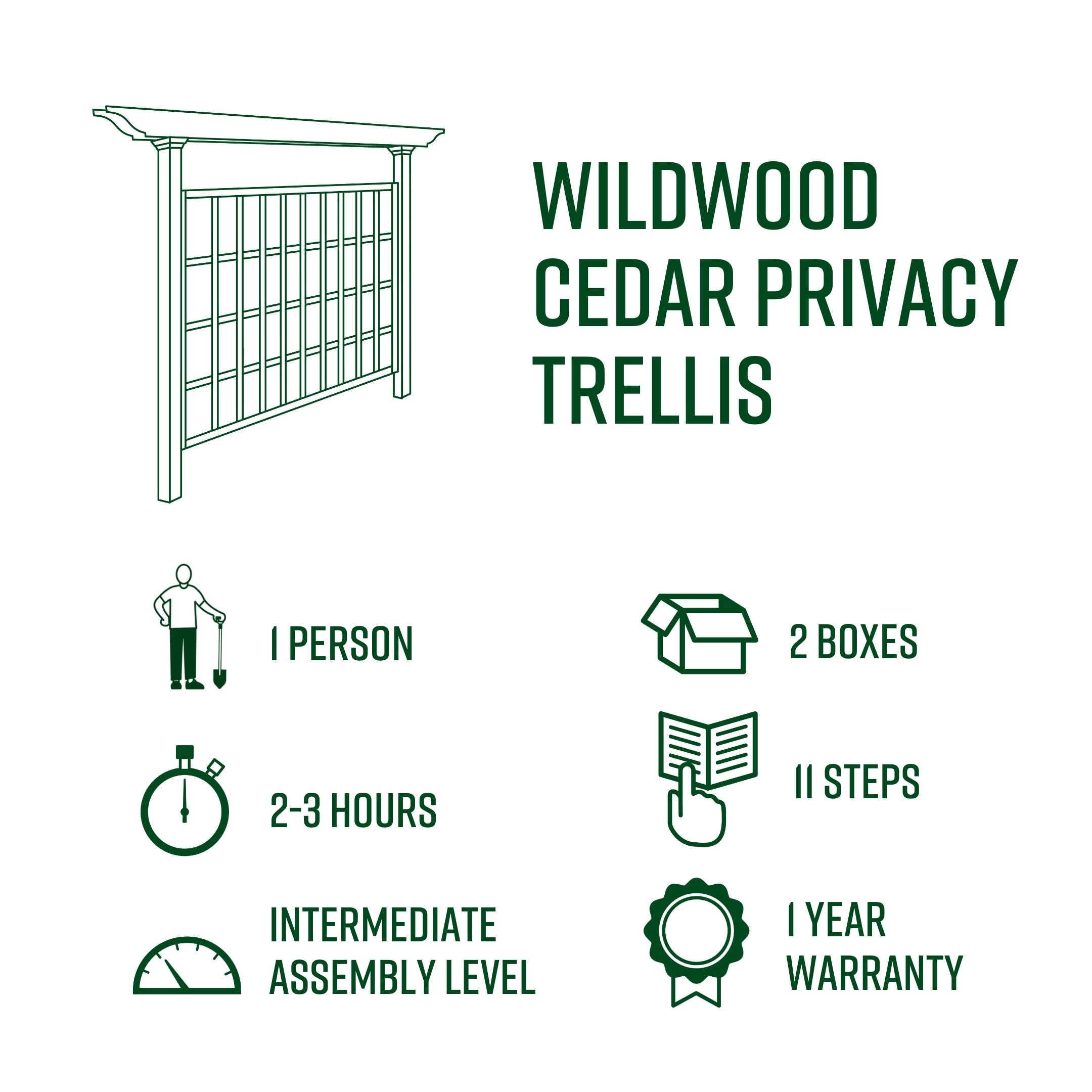 90'' H x 79.5'' W Wood Lattice Panel Trellis