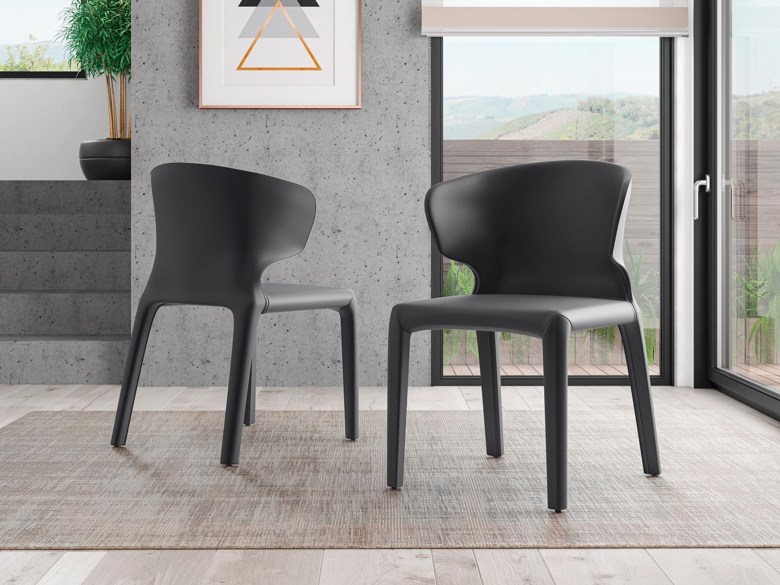 Faux Leather Upholstered Side Chair