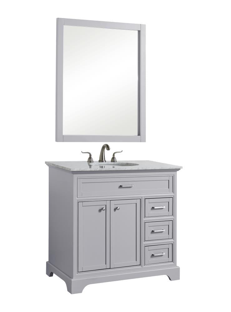 Elegant Lighting Vf15036wh Americana 36" Free Standing Single Basin Vanity Set - Grey