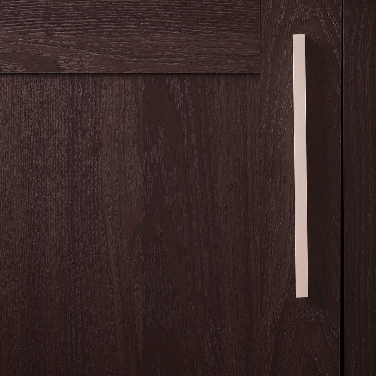 Hickory Hardware 1 Pack Solid Core Kitchen Cabinet Pulls, Luxury Cabinet Handles, Hardware for Doors & Dresser Drawers, 7-9/16 Inch (192mm) Hole Center, Toasted Nickel, Streamline Collection