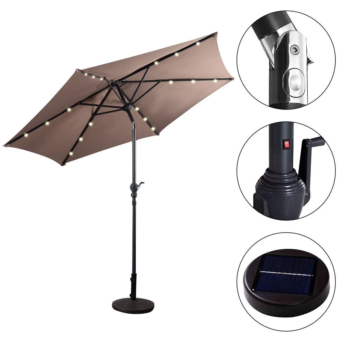 Arlmont & Co. Kyal 108'' Lighted Tilt Market Umbrella