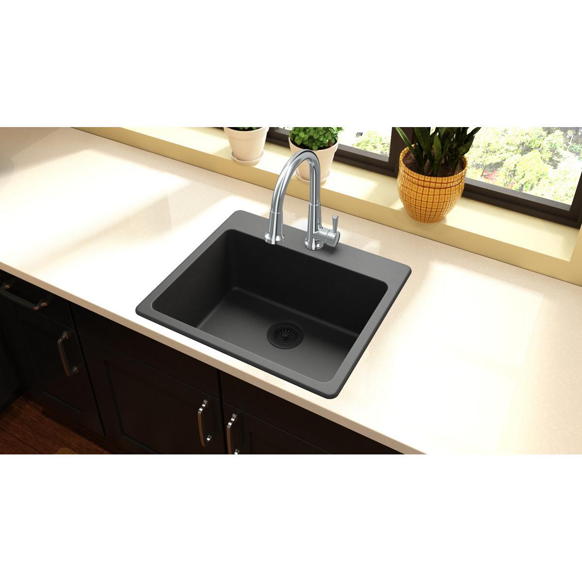 Quartz Classic 25" x 22" x 9-1/2" Drop-In Kitchen Sink