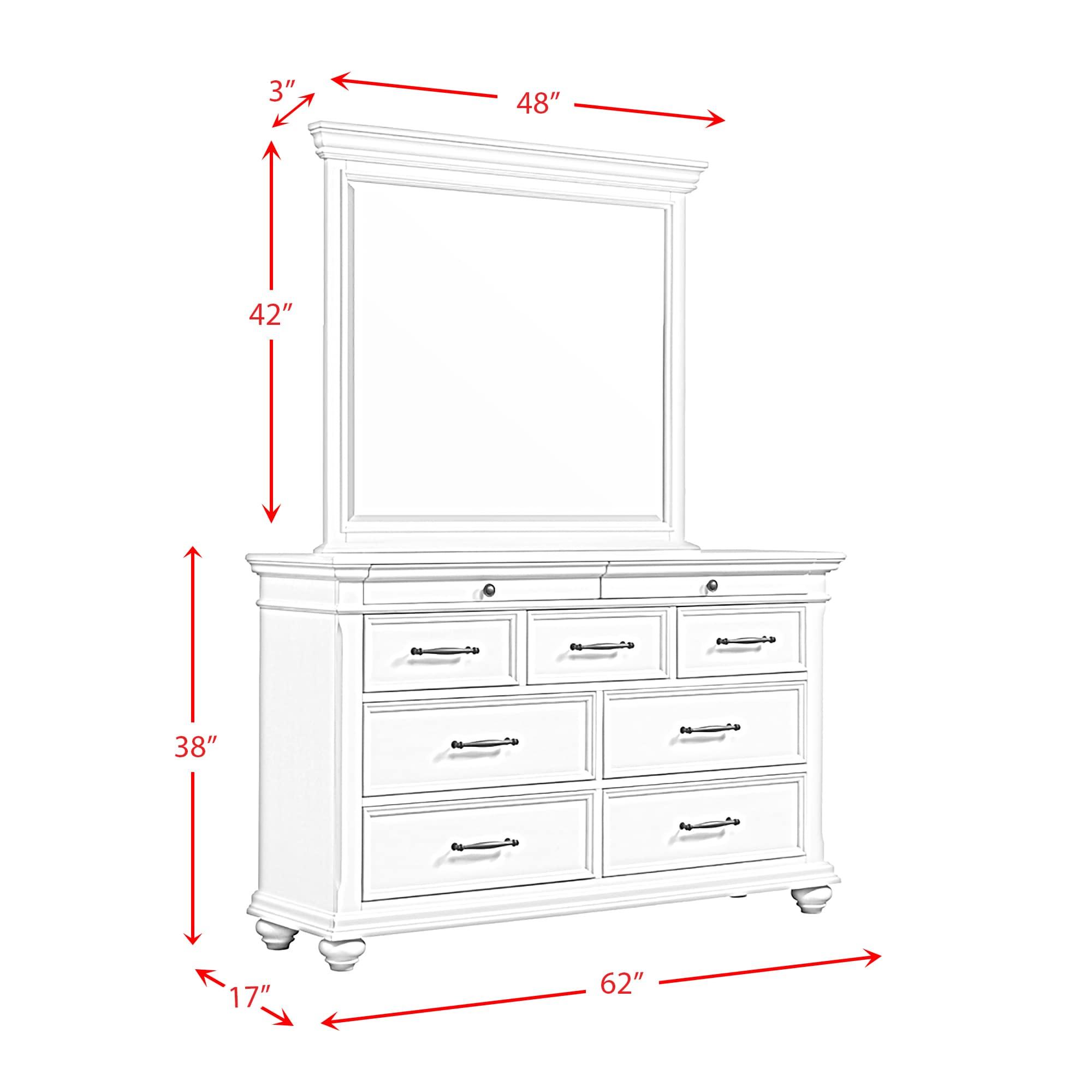 Picket House Furnishings Brooks 9-Drawer Dresser with Mirror in Black