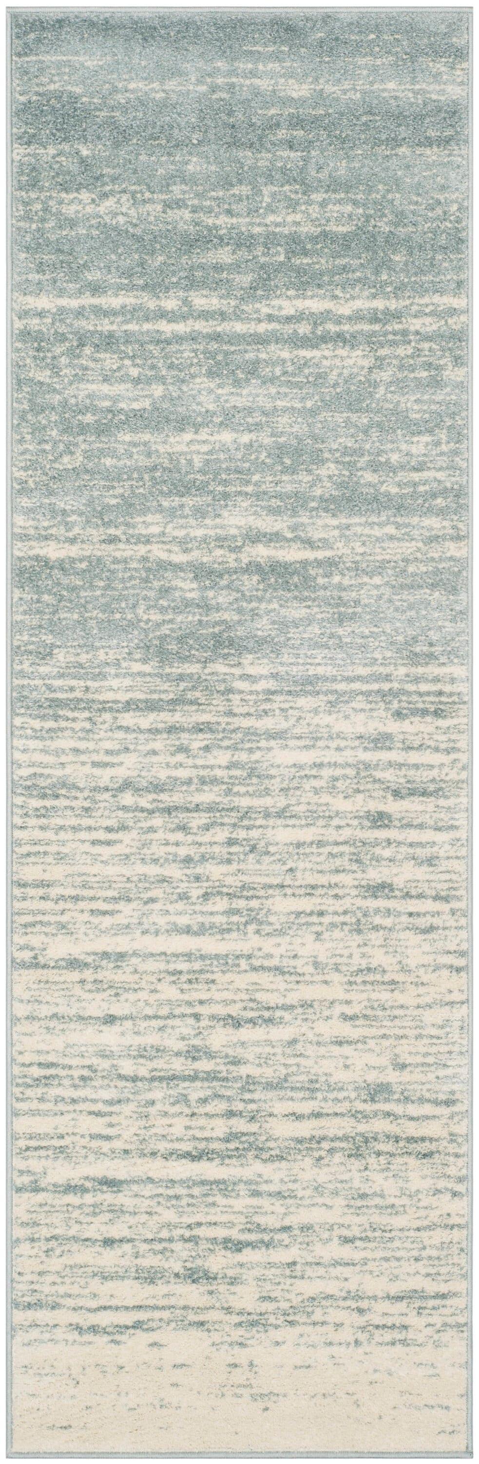 Adirondack ADR113 Machine Made Indoor Runner - Slate/Cream - 2'-6"x10' - Safavieh