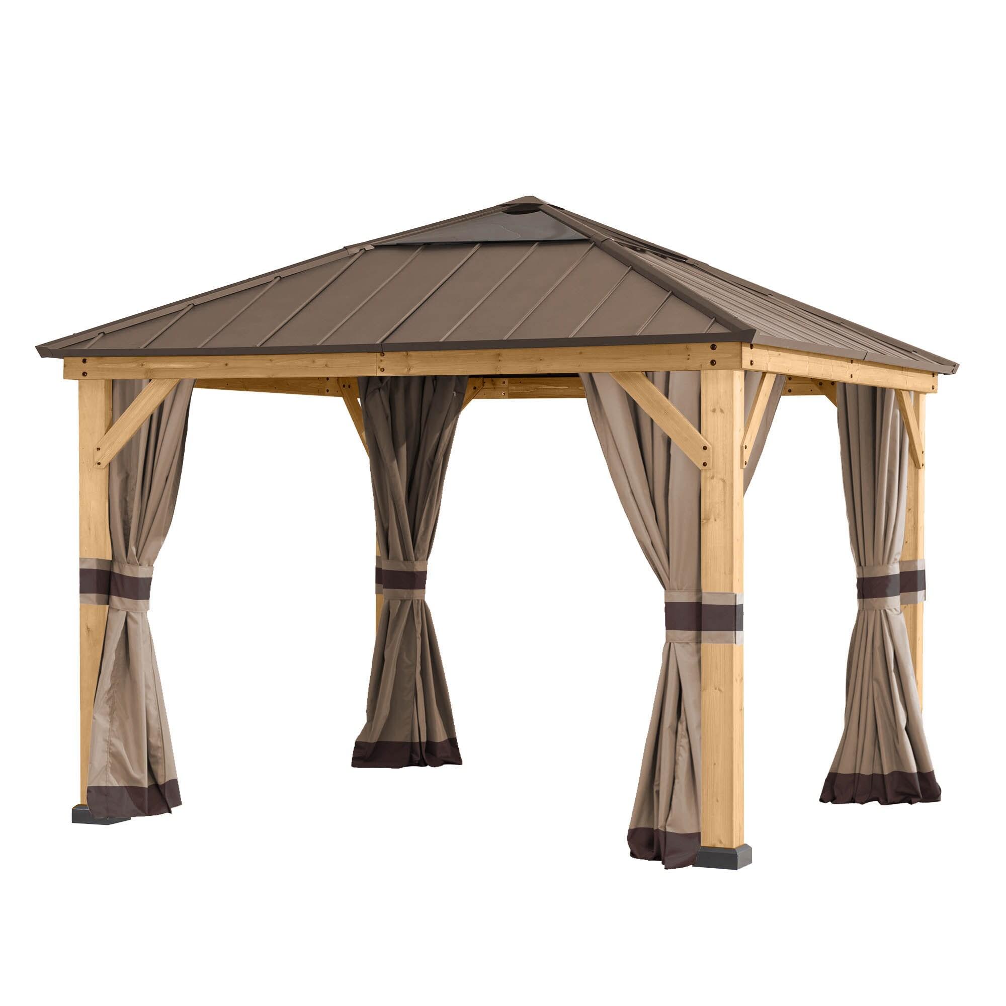 Sunjoy Universal Curtains for 11 ft. ×11 ft. Wood-Framed Gazebos