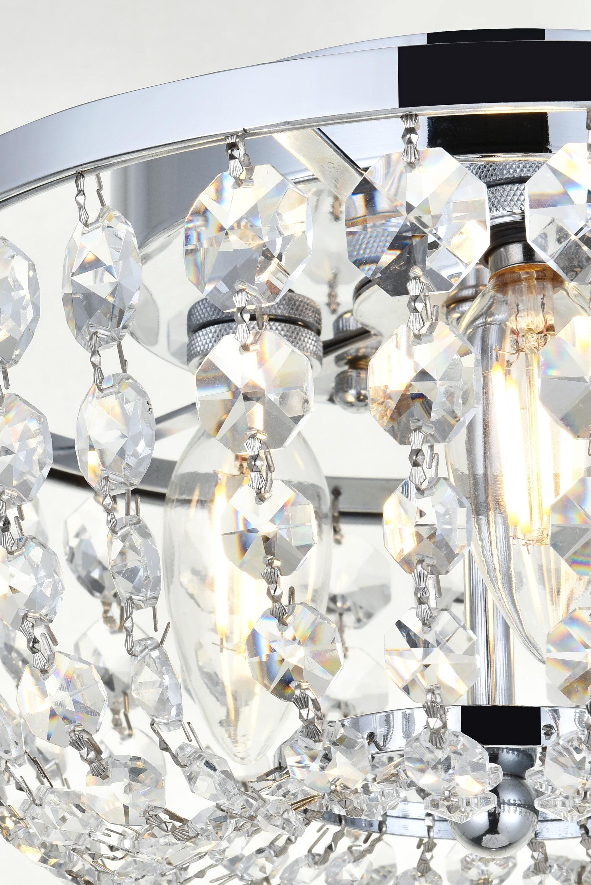 Elegant Lighting Cora 10 inch flush mount in chrome