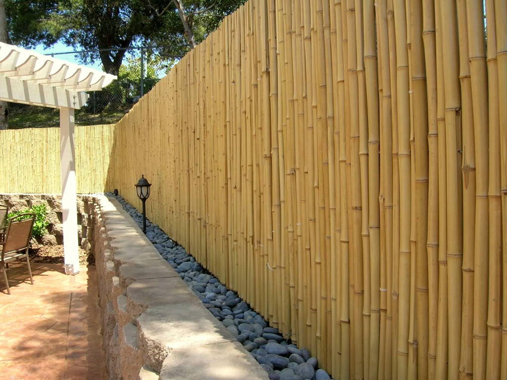 Backyard X-Scapes Natural Bamboo Fencing Decorative No Dig Fence Panels 3/4" D