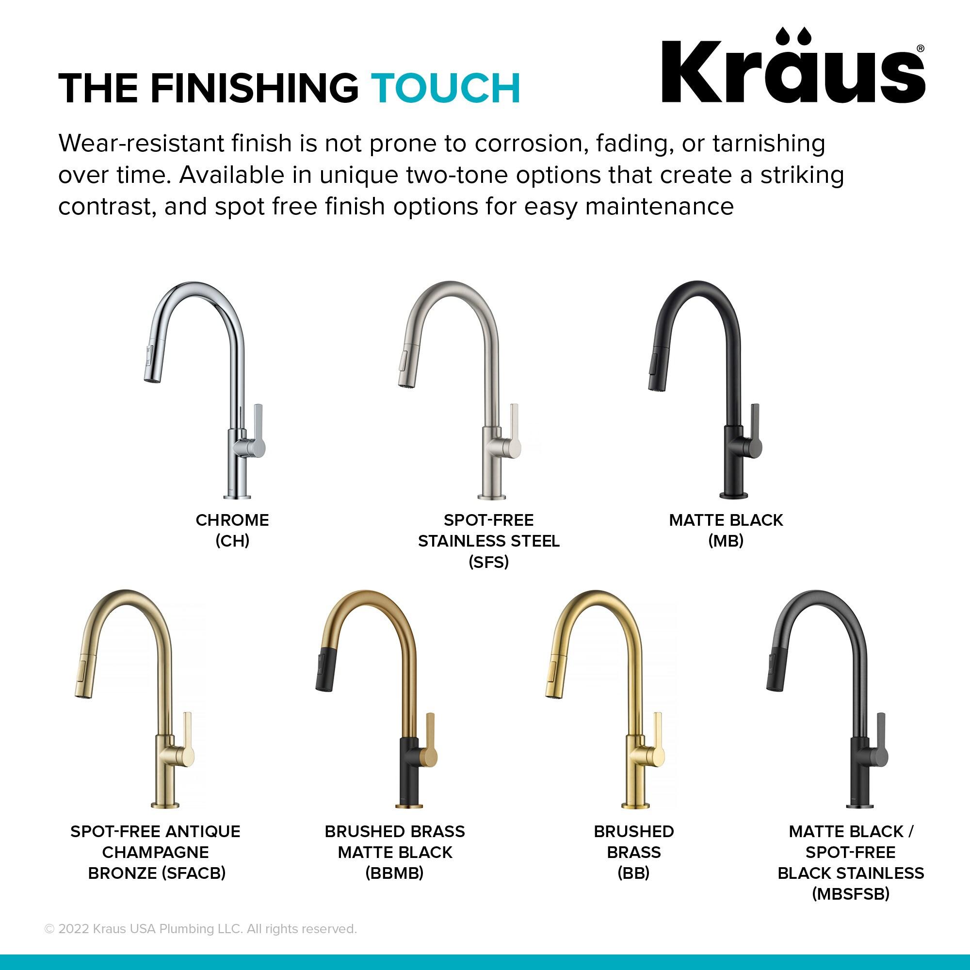 KRAUS Oletto Single Handle Pull Down Kitchen Faucet