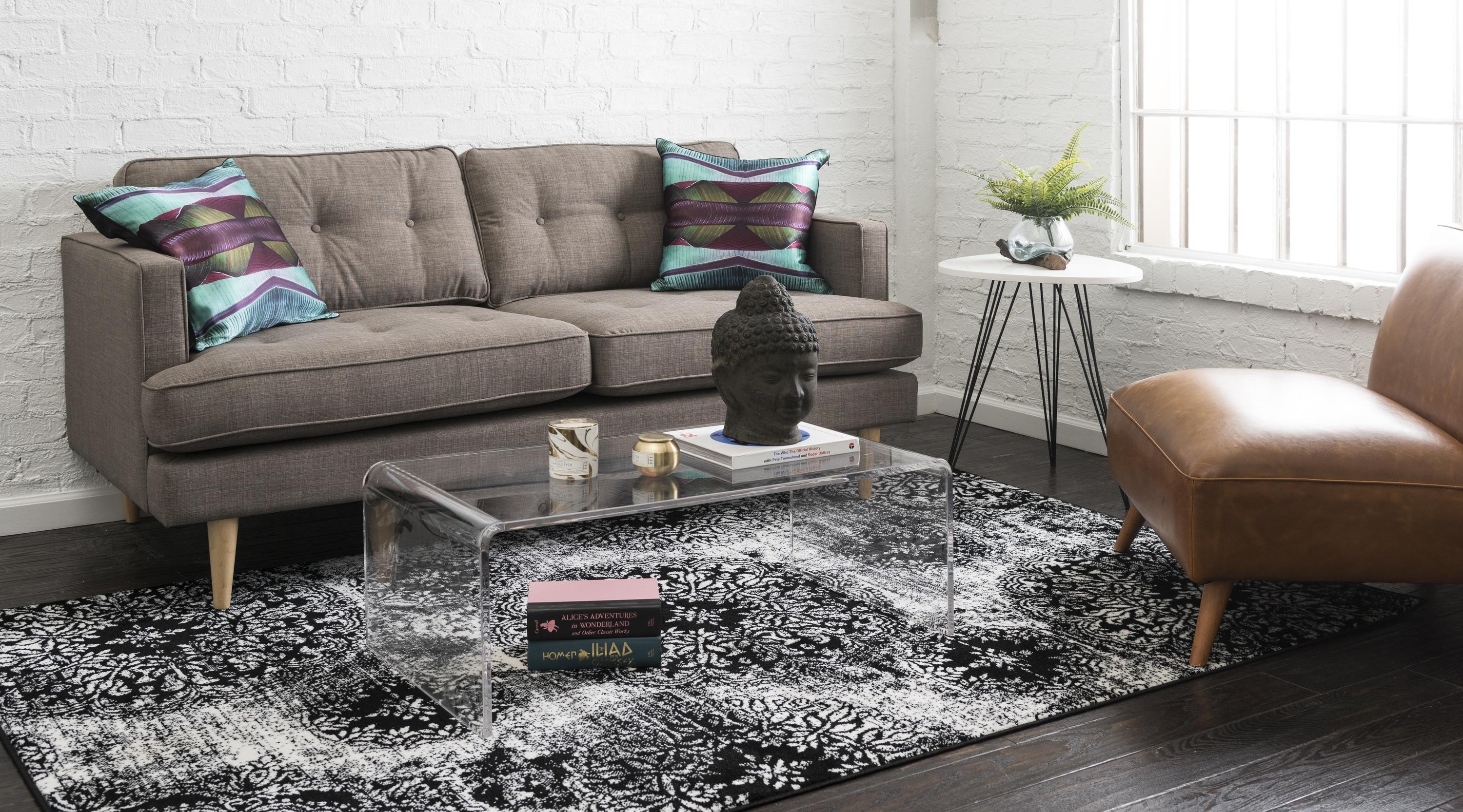 Unique Loom 4' 0 x 6' 0 Sofia Grand Black Area Rug