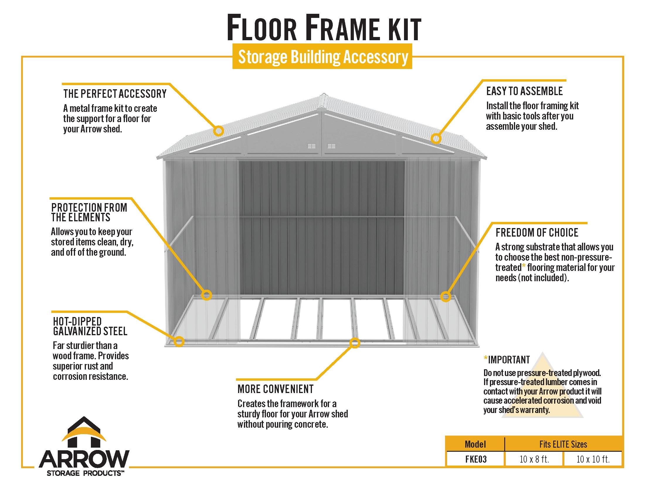 Arrow Arrow Rust Resistant Steel Flooring Kit