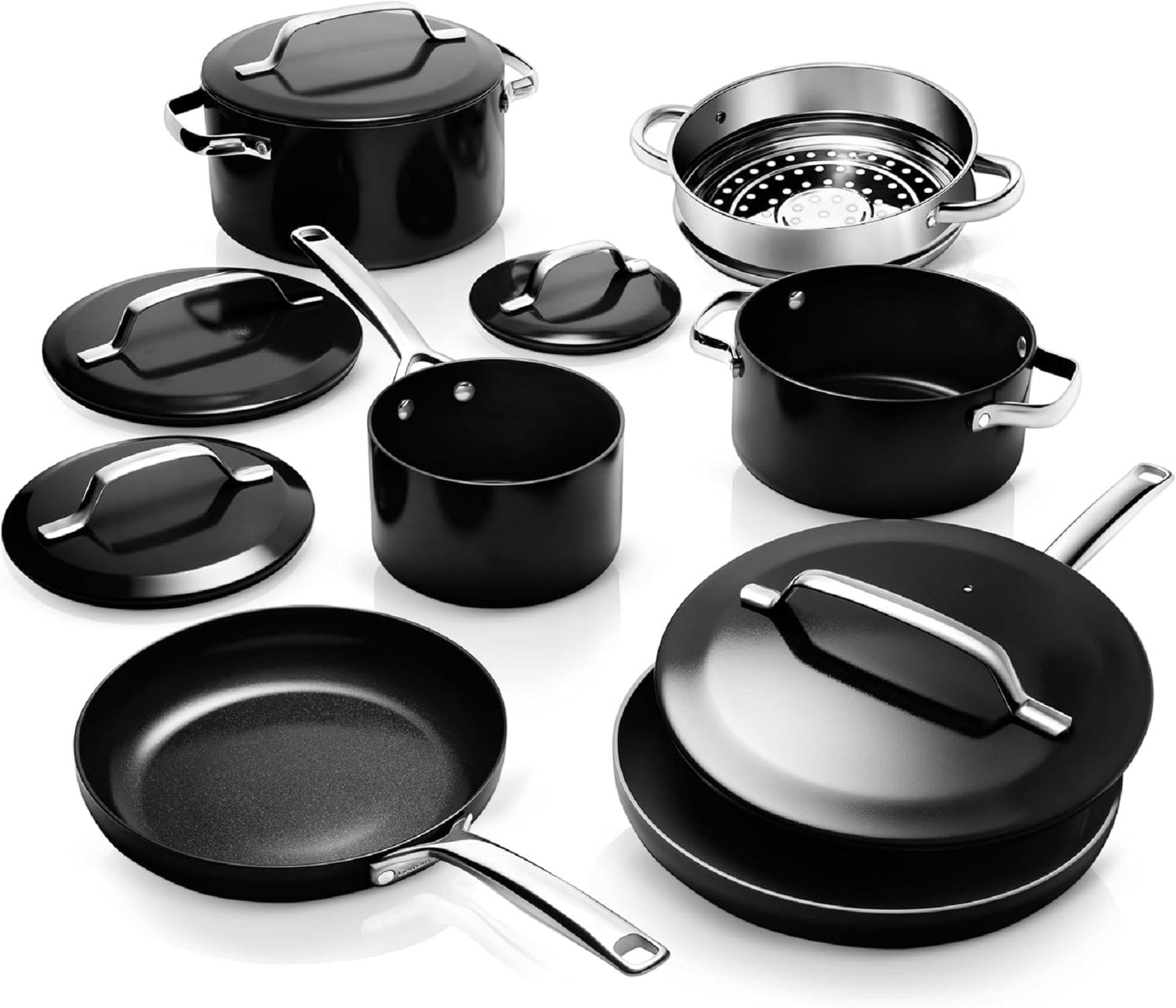 Gotham Steel Modern Collection 11 Pc Cream Nonstick Cookware Set