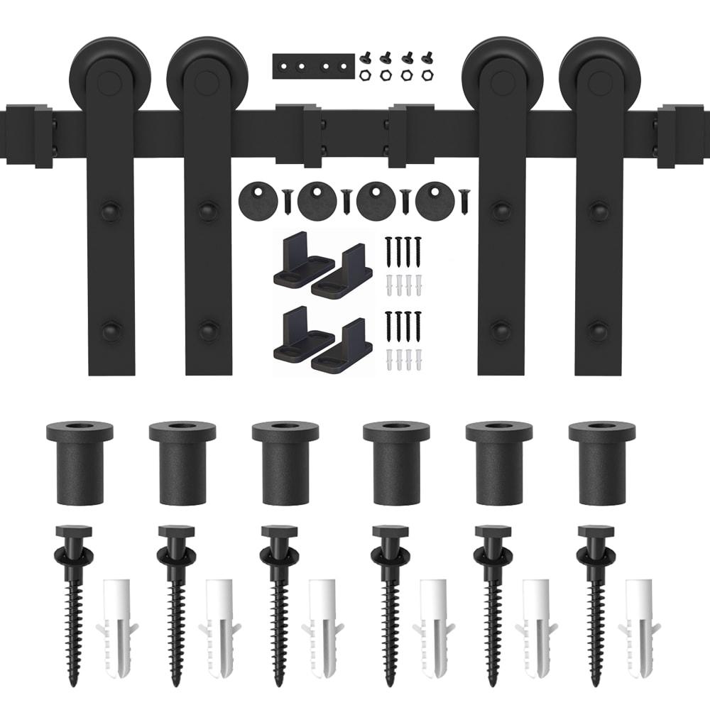 Watchmen Straight Design Standard Double Track Barn Door Hardware Kit