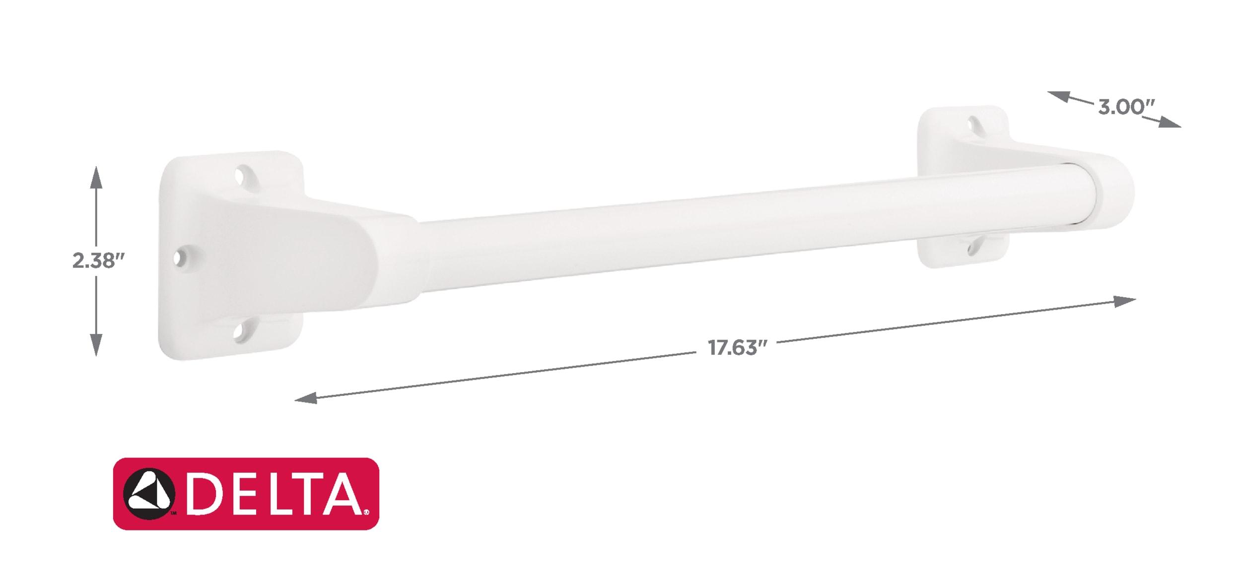 Delta 2.9-in White Wall mount Grab Bar ( 500-lb Weight Capacity )