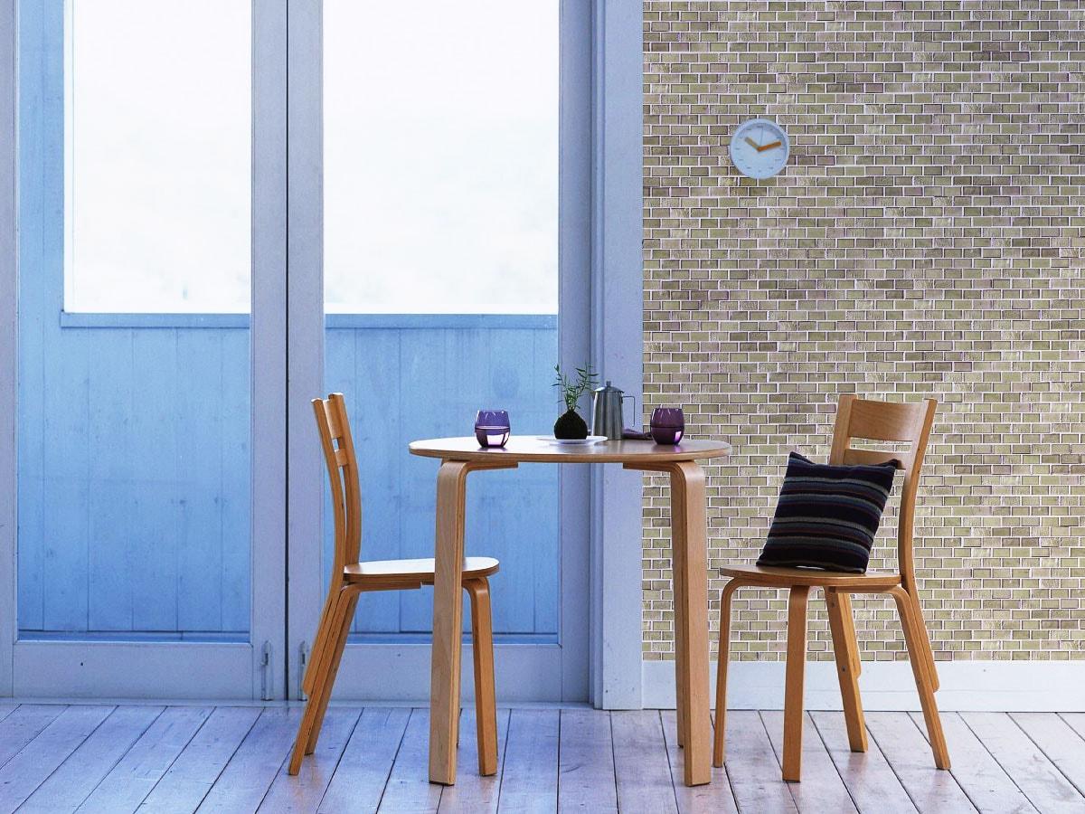 Abolos Landscape 1 in. x 2 in. Translucent Glass Plastic Face Mounted Brick Mosaic Designer Pool Tile