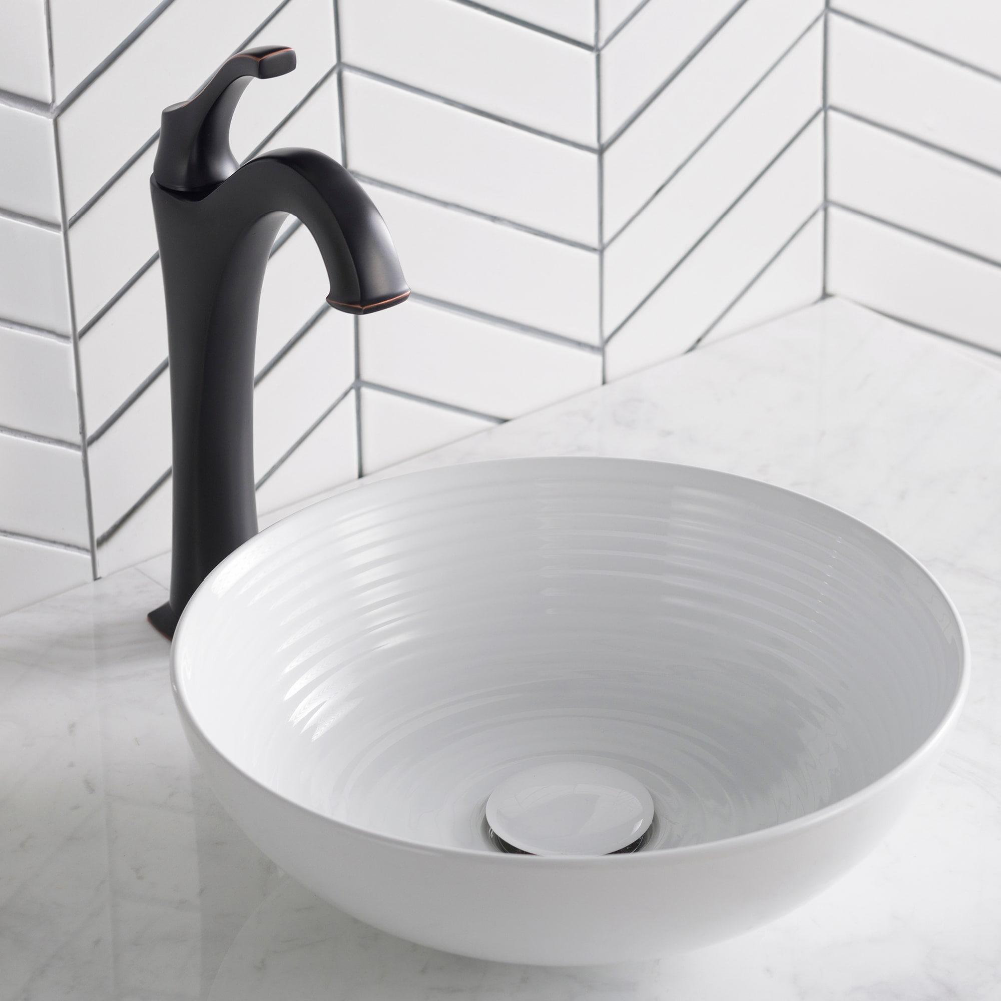 Thin ceramics Circular Vessel Bathroom Sink