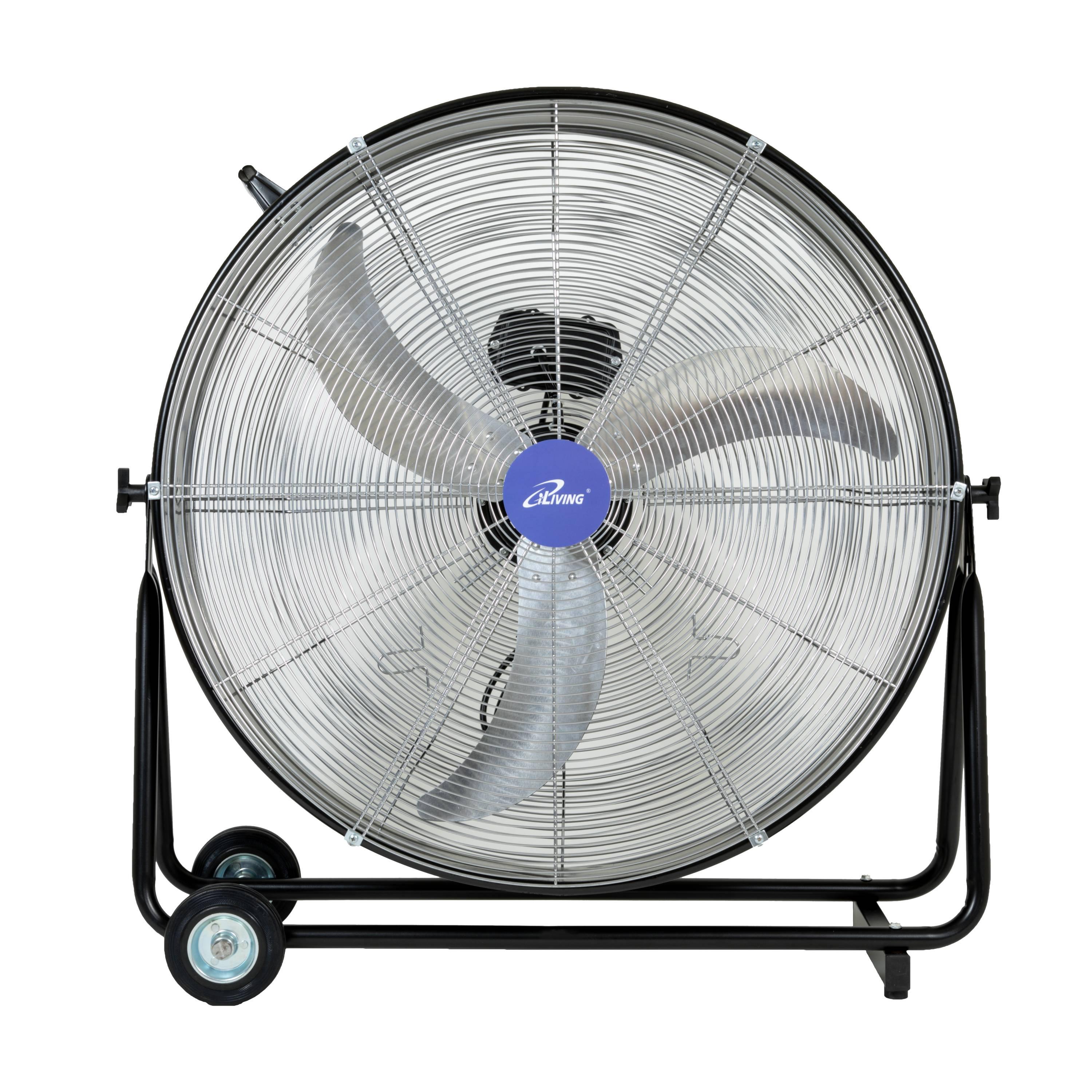 iLIVING 30 Inches High Velocity Drum Fan Industrial, Commercial, (Residential) Air Circulator for Garage, Shop, Patio, Barn, Greenhouse, Speed Control 8300CFM, UL Listed