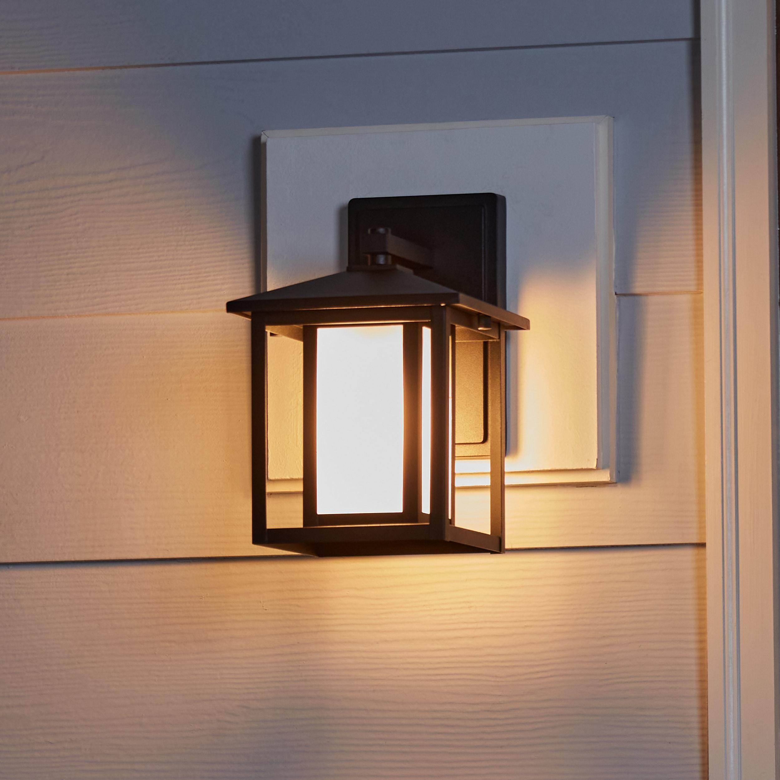 Hunnington Black Contemporary Outdoor Wall Lantern