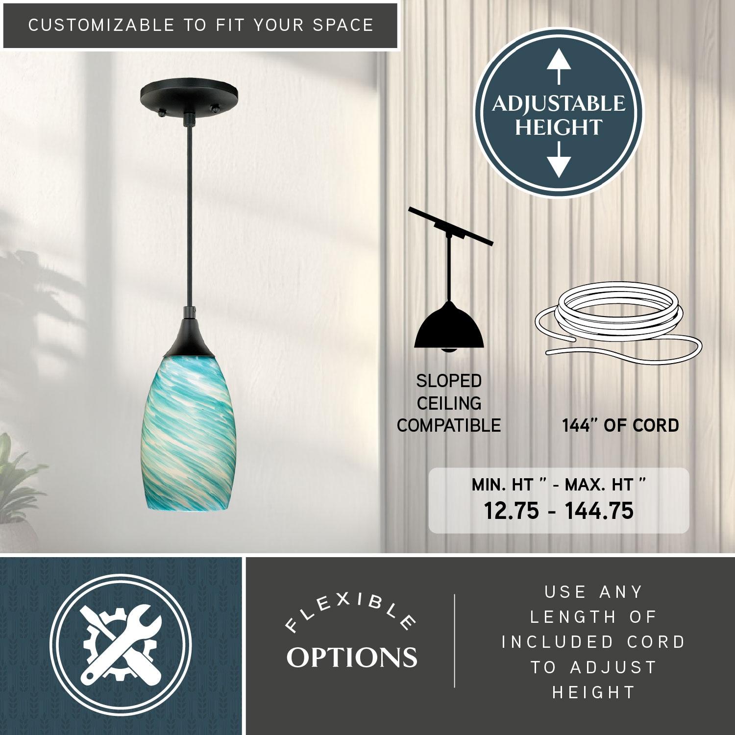 Vaxcel Milano 1 - Light Pendant in  Oil Rubbed Bronze