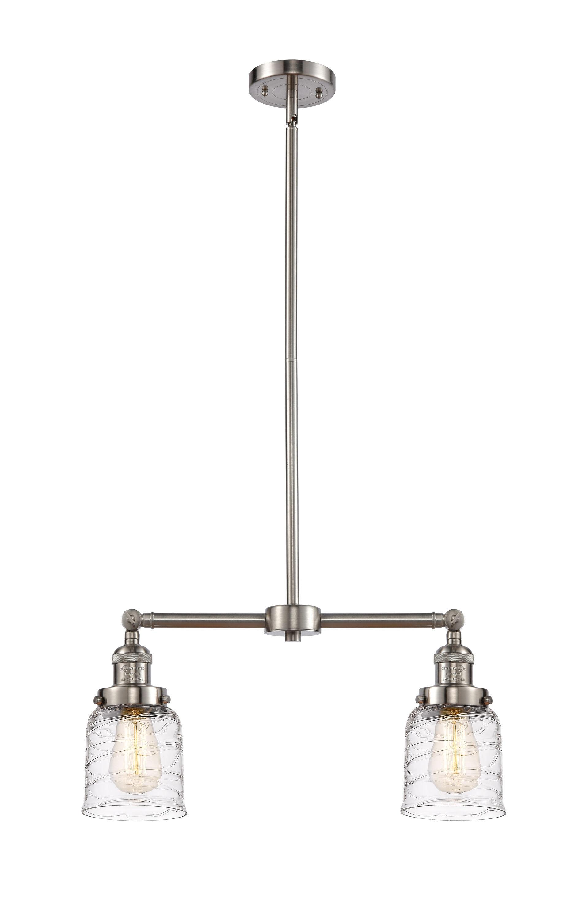 Innovations Lighting 209-10-21 Bell Linear Bell 2 Light 21" Wide Linear Pendant - Brushed