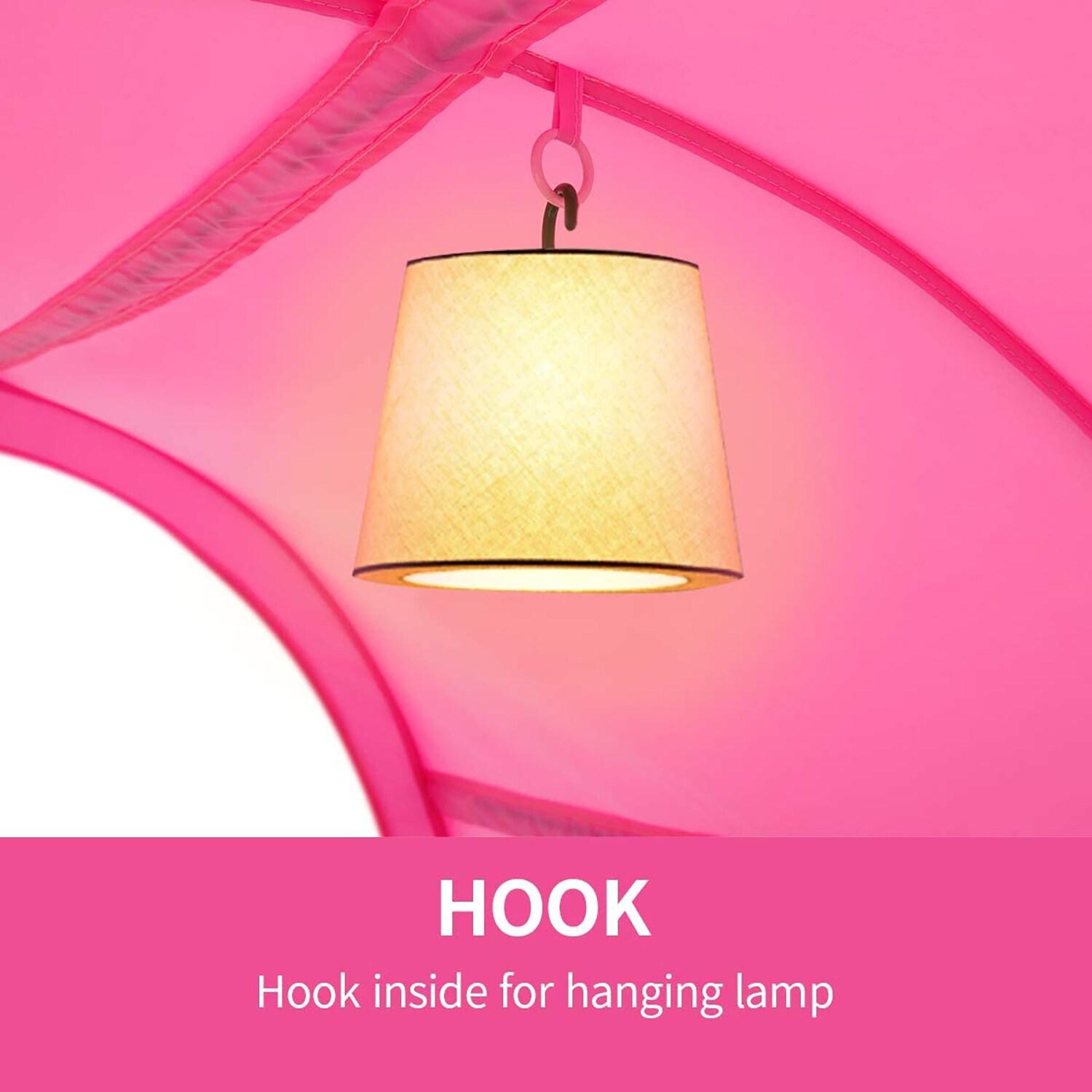 Alvantor Bed Tent Bed Canopy Full Size Tents for Girls boys Portable Tent Indoor Sleeping Tents 93% Blackout Bed Shelter Pink