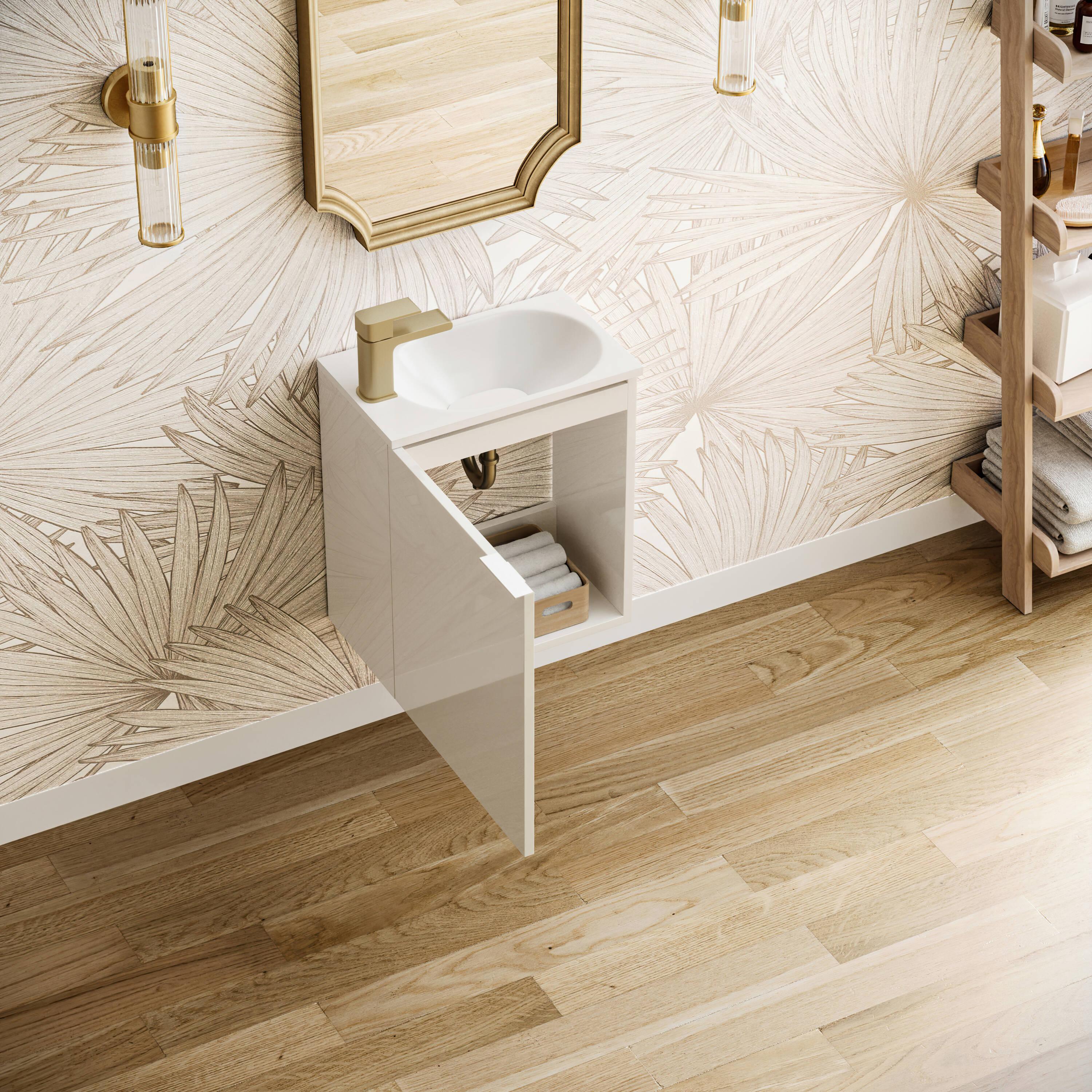 Valencia 20" Wall Mount Single Sink Bathroom Vanity with Top and Sink (Faucet Not Included)