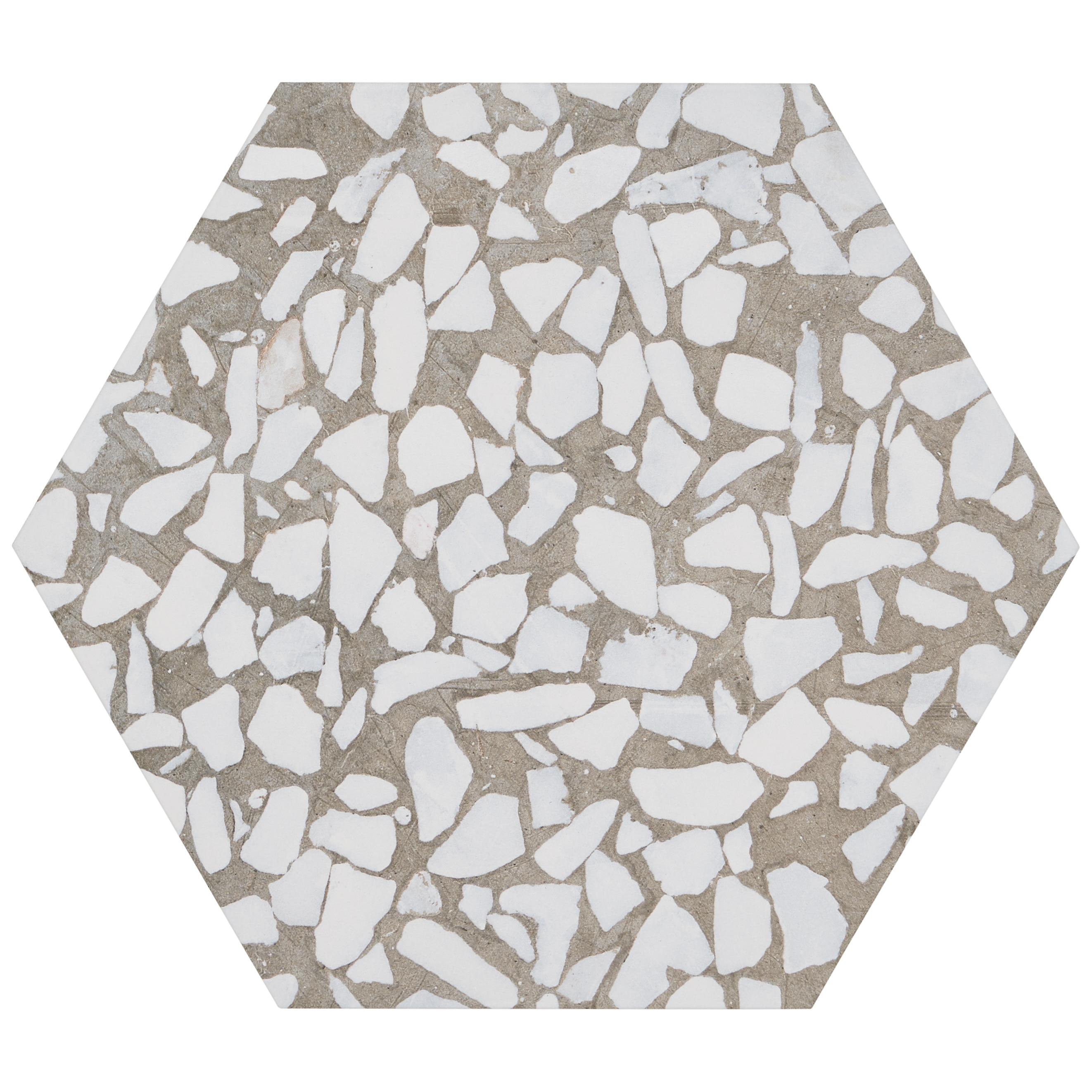 Jurassic Hex 9" Terrazzo Look Porcelain Floor & Wall Tile (8.07 Sq. Ft. / Case)