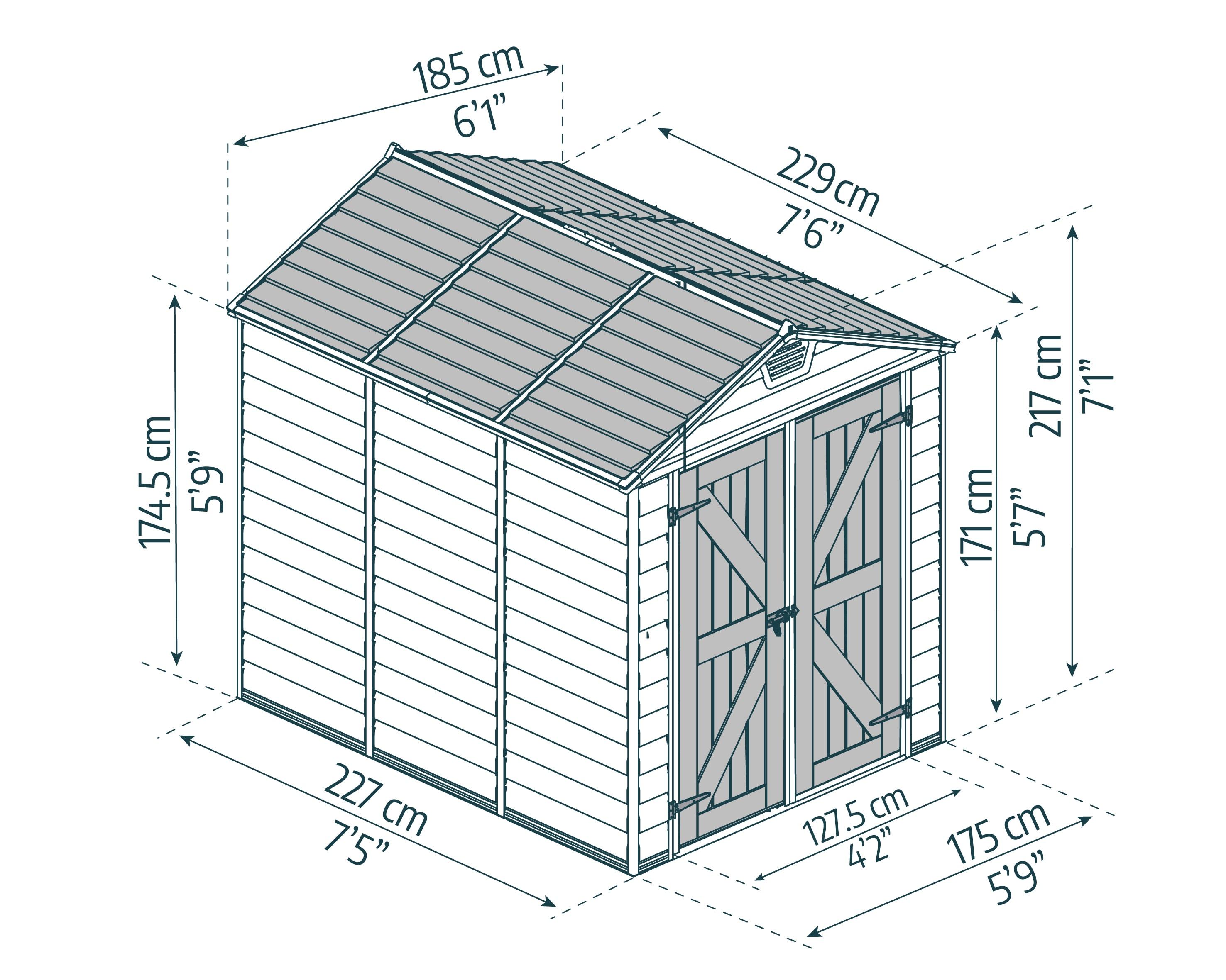 Canopia Palram - Canopia Skylight 6 Ft. W x 7.5 Ft. D Polycarbonate Storage Shed & Reviews | Wayfair