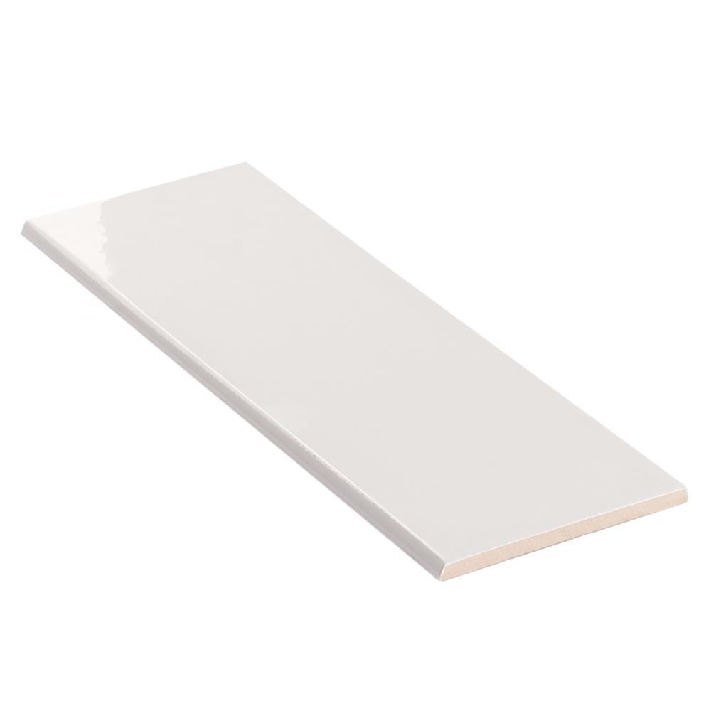 Bond Tile Remington 3.93 in. x 11.81 in. Polished Porcelain Wall Bullnose Tile