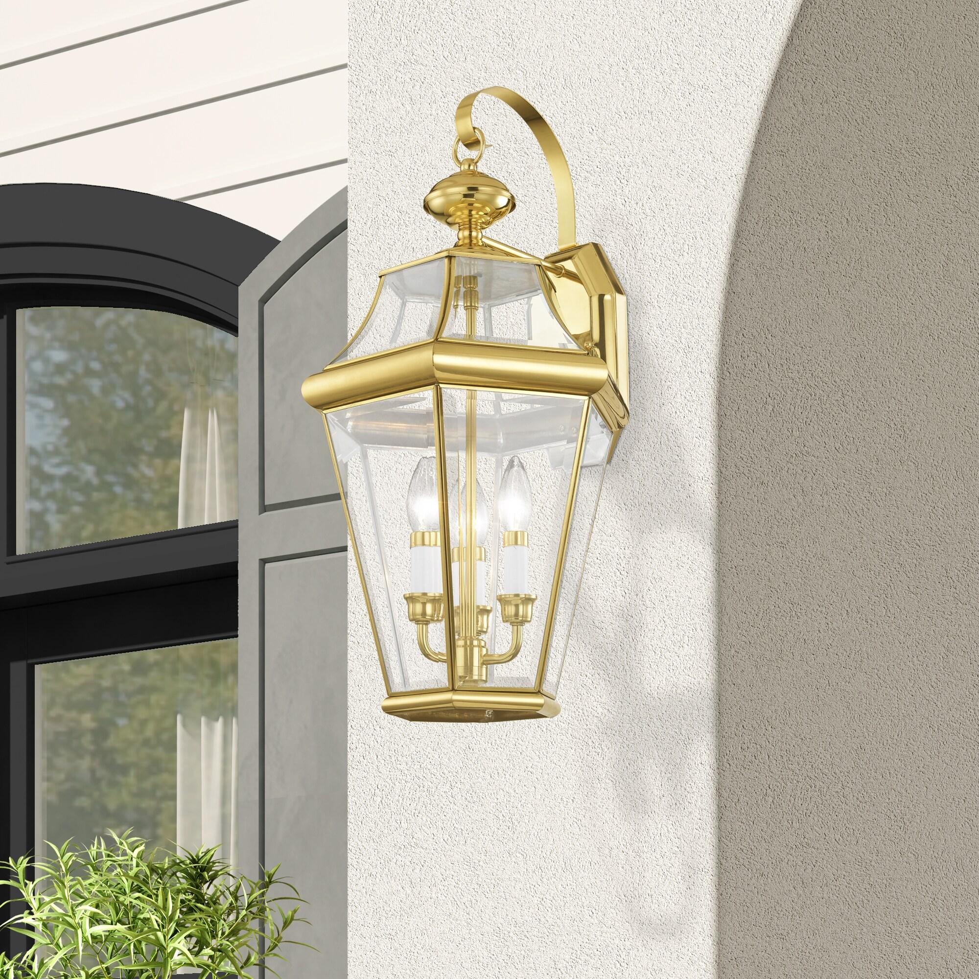 Livex Lighting Georgetown 3 - Light Wall Light in  Polished Brass