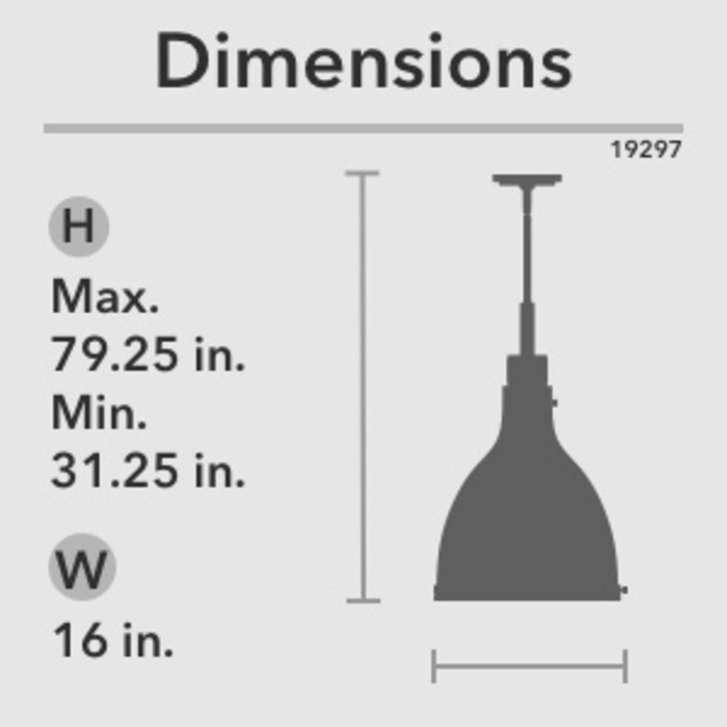 Van Nuys 1 Light Bell Pendant