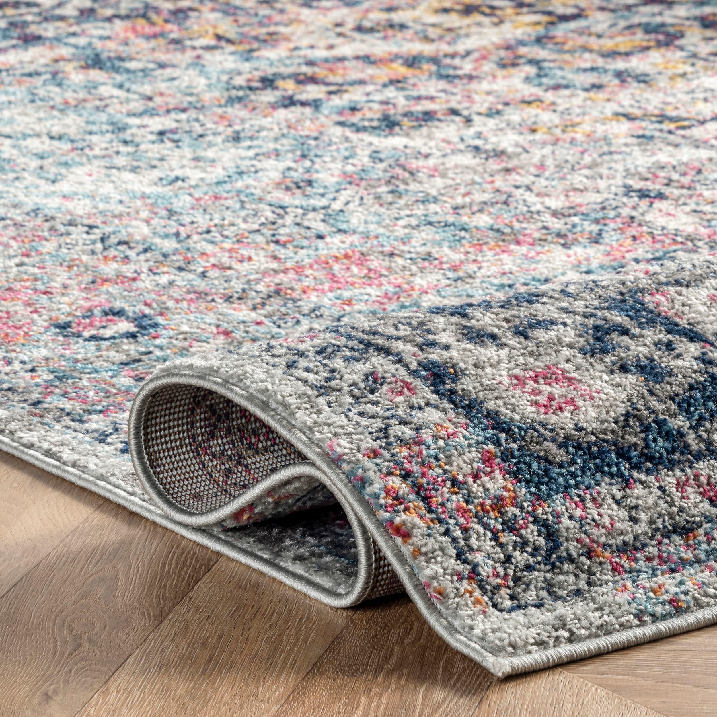Nuloom Lilah Medallion 2x3 Accent Indoor Area Rug for Living Room Bedroom Dining Room Entryway Kitchen, Blue/Multicolor