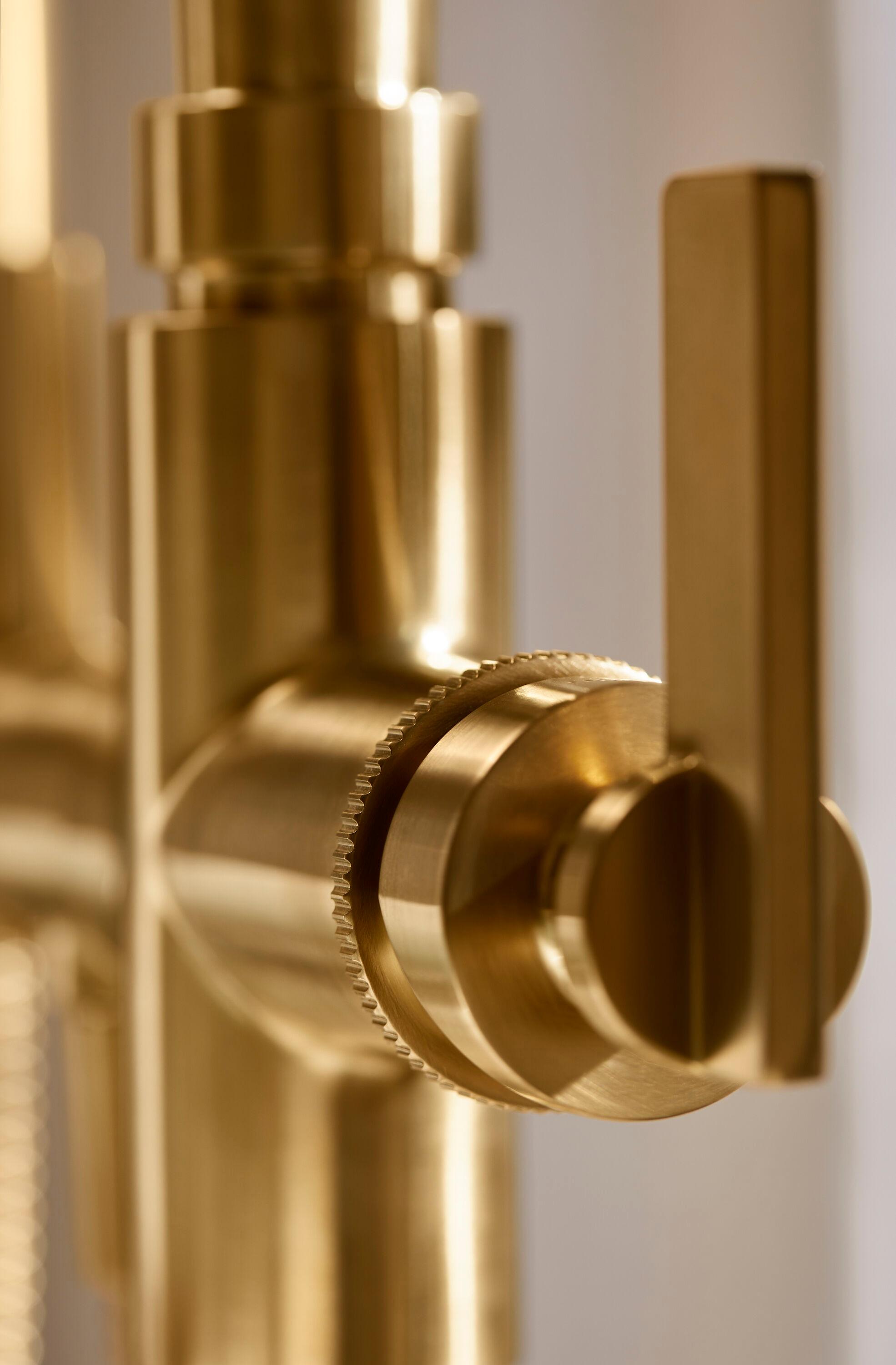 Castia by Studio McGee Floor-Mount Bath Filler Trim with Handshower