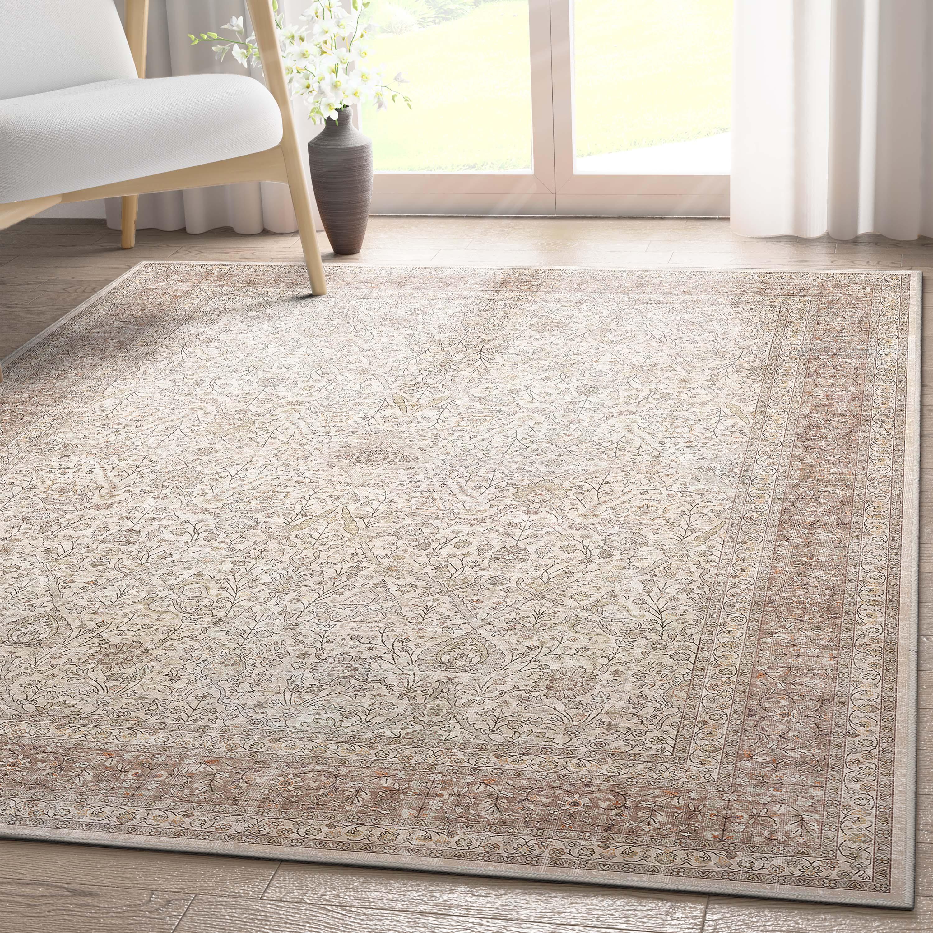 Well Woven Isolde Flatweave Vintage Oriental 5'3" x 7'3" Area Rug Beige
