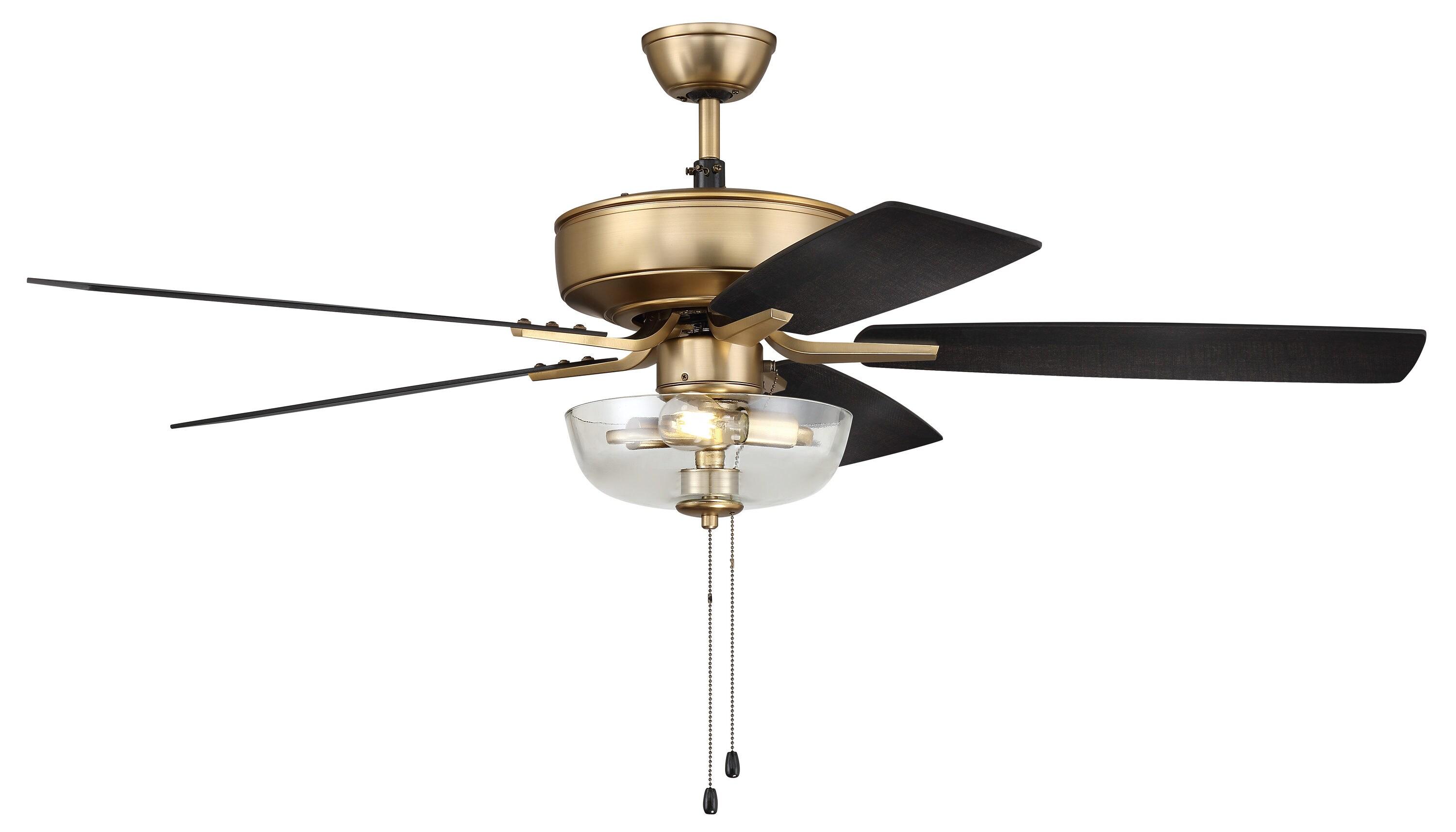 Pro Plus 101 Clear Bowl Light Kit 52'' Ceiling Fan with Light Kit