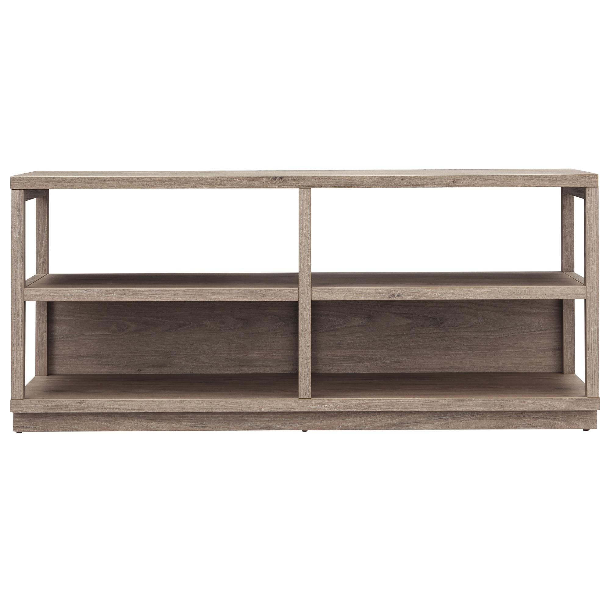 Evelyn&Zoe Thalia Rectangular TV Stand for TV's up to 60", Antique Gray Oak
