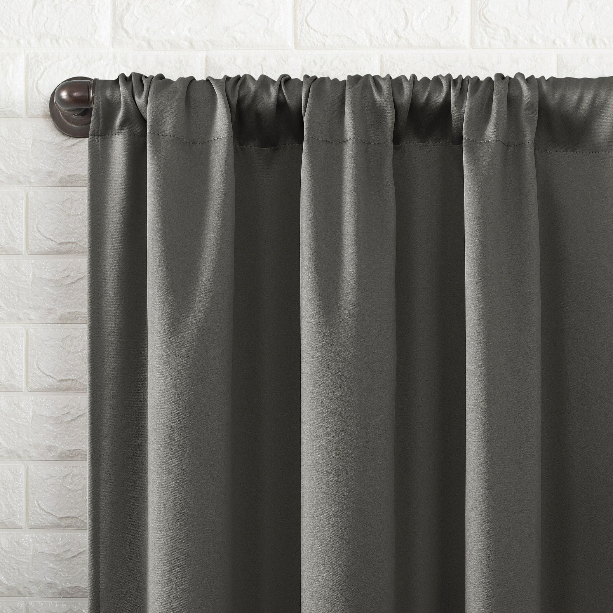 Bergen Theater Grade 100% Blackout Rod Pocket Curtain Panel