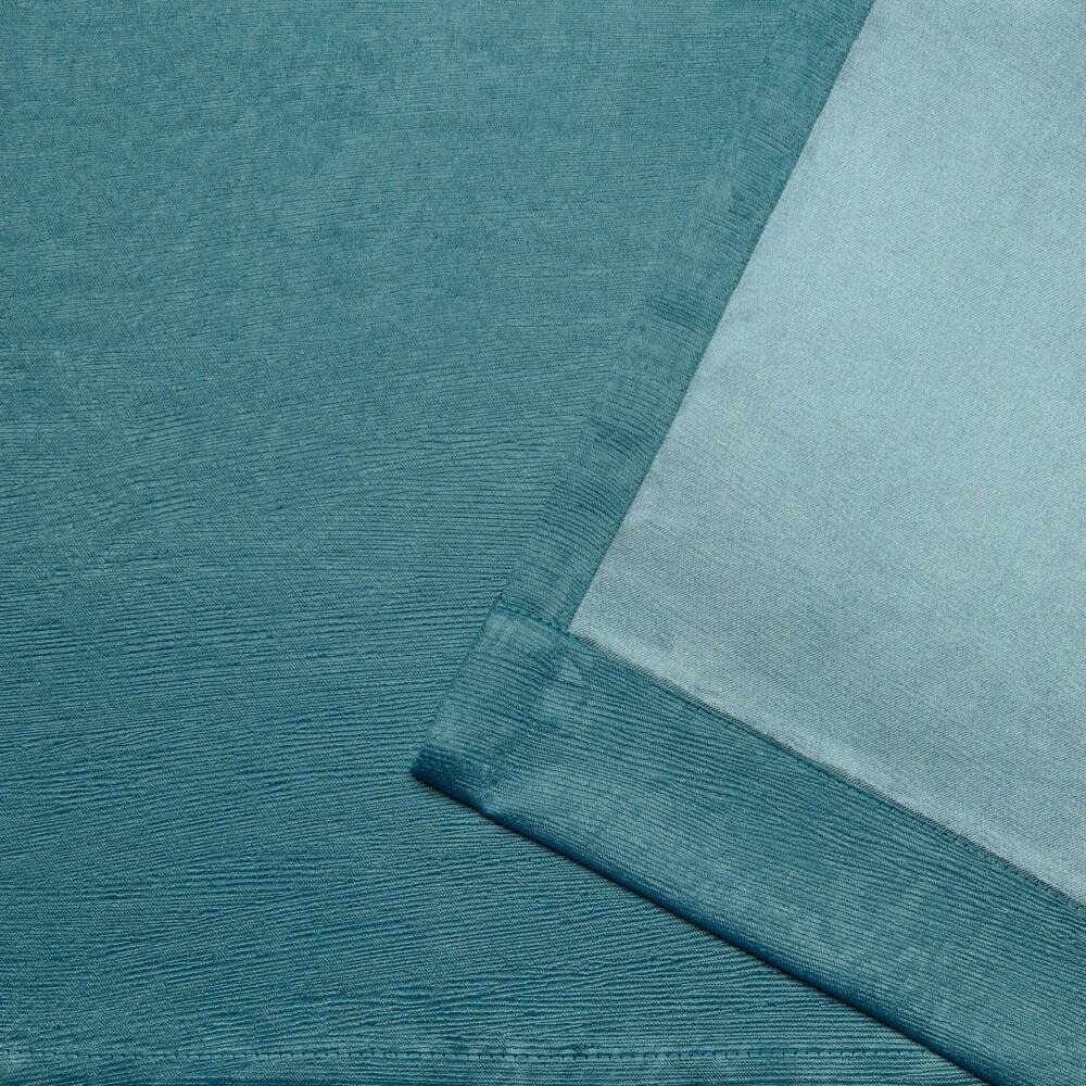 Exclusive Home Oxford Textured Sateen Room Darkening Blackout Grommet Top Curtain Panel Pair, 52"x84", Teal