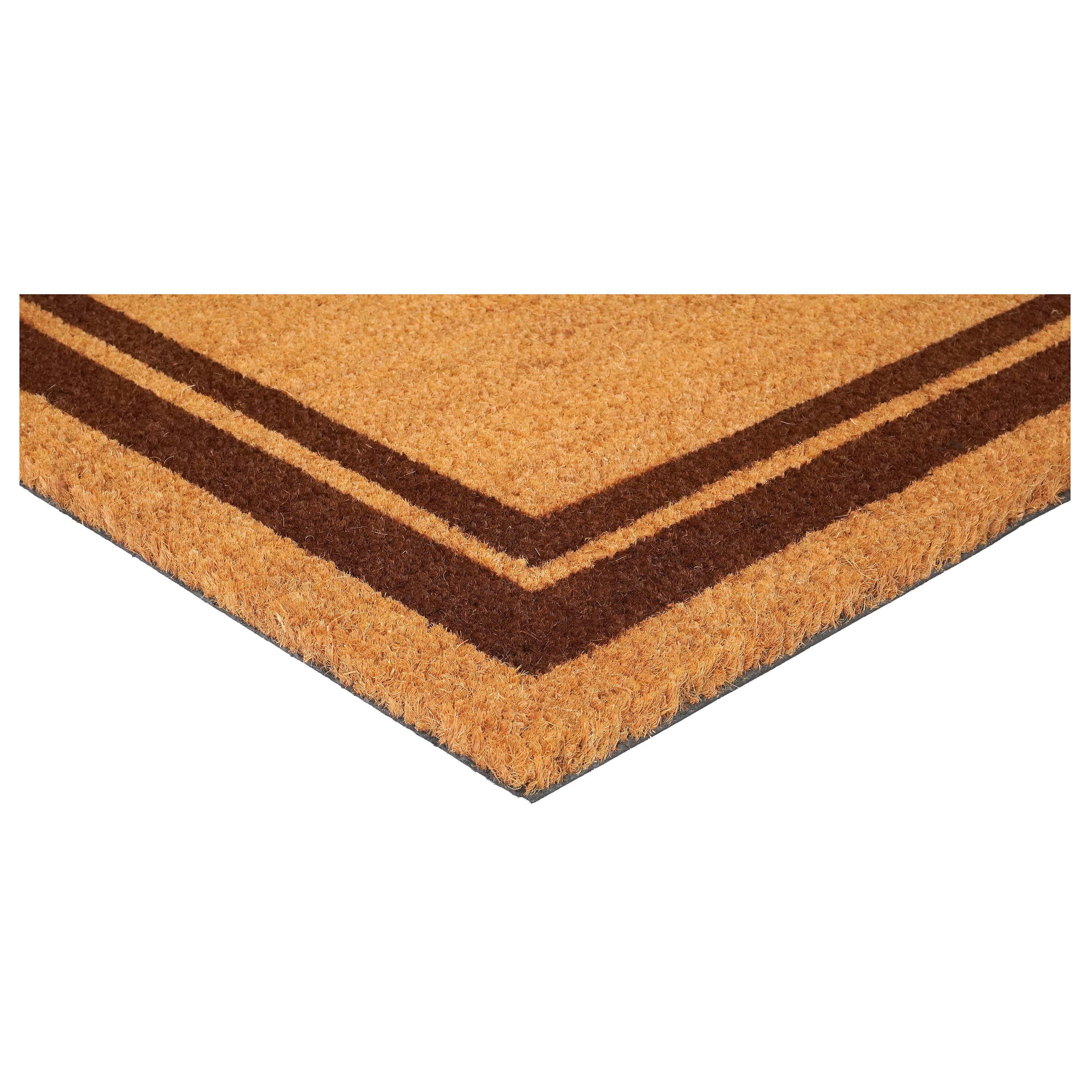 Calloway Mills Brown Border Outdoor Doormat 24" x 36"