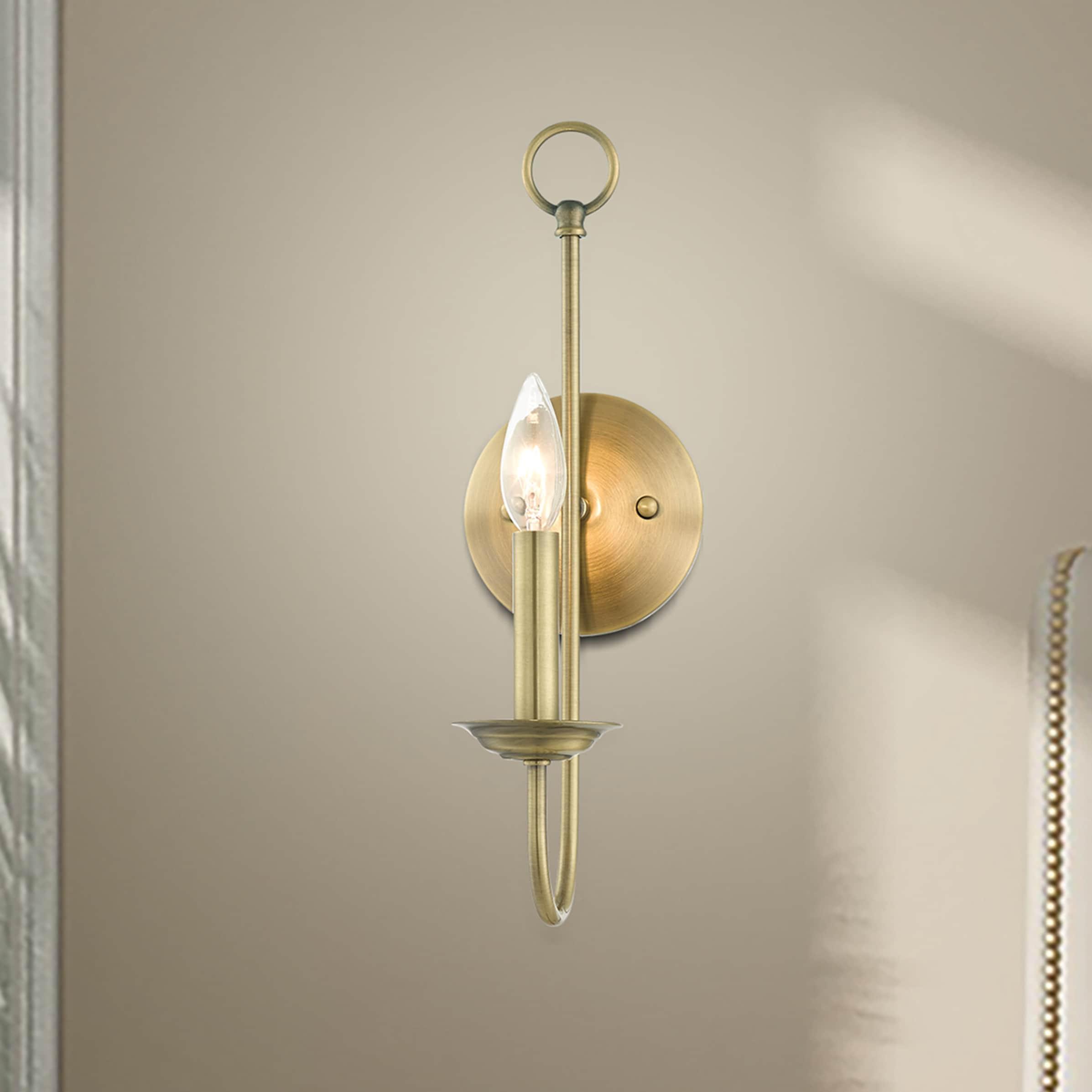 Livex Lighting Estate 1 - Light Wall Light in  Antique Brass