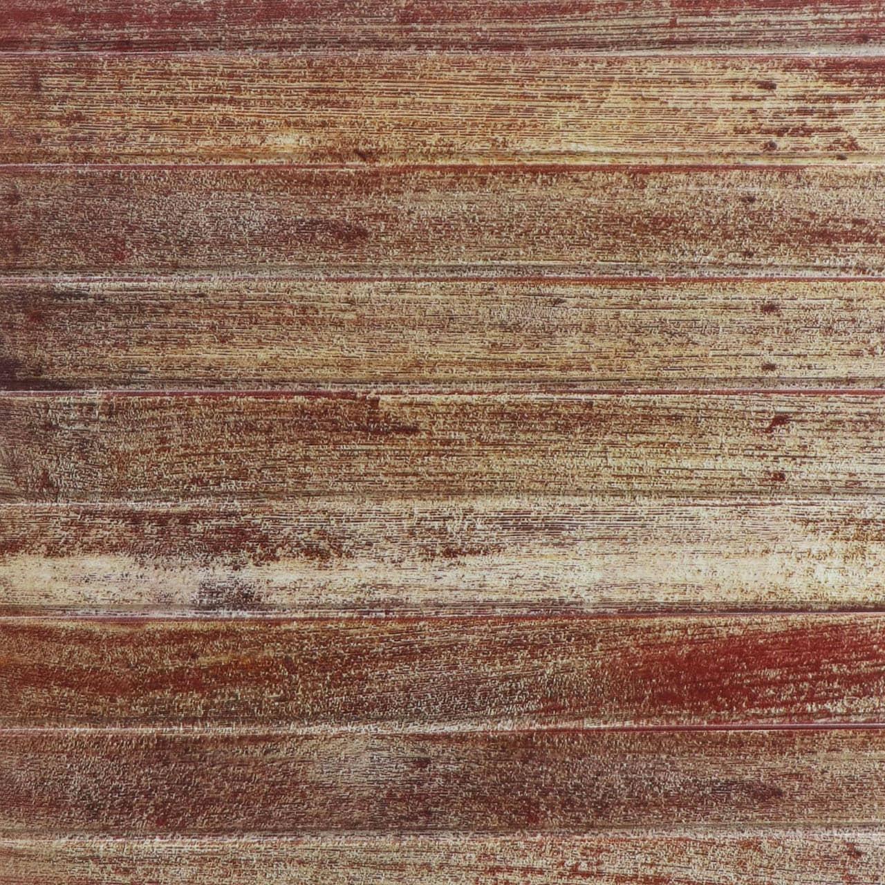 FromPlainToBeautifulInHours Faux Wood Plank Fire Rated Panel 24'' L x 24'' W Textured PVC Drop-In Ceiling Tile (Set of 10)