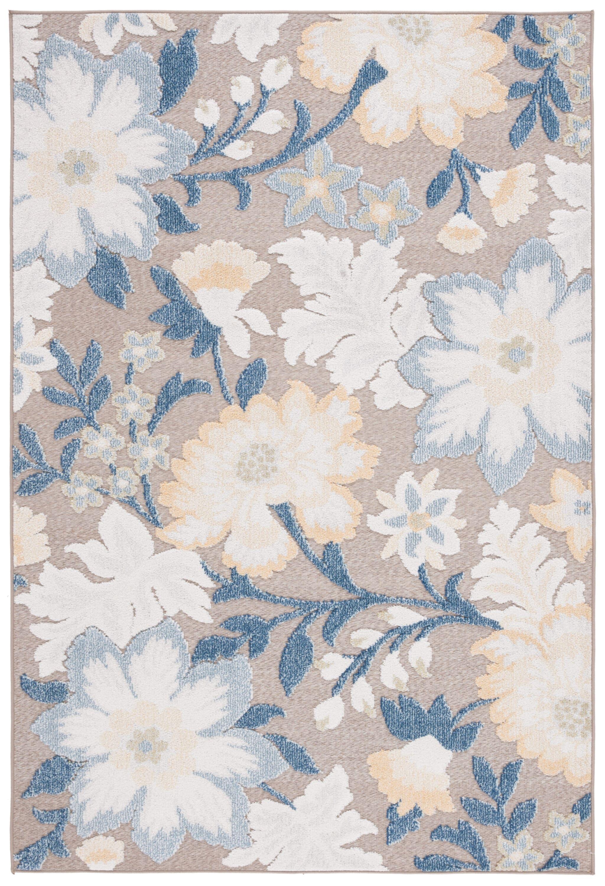 Sarasota SAR108 Power Loomed Area Rug - Navy/Brown - 5'3"x7'7" - Safavieh.