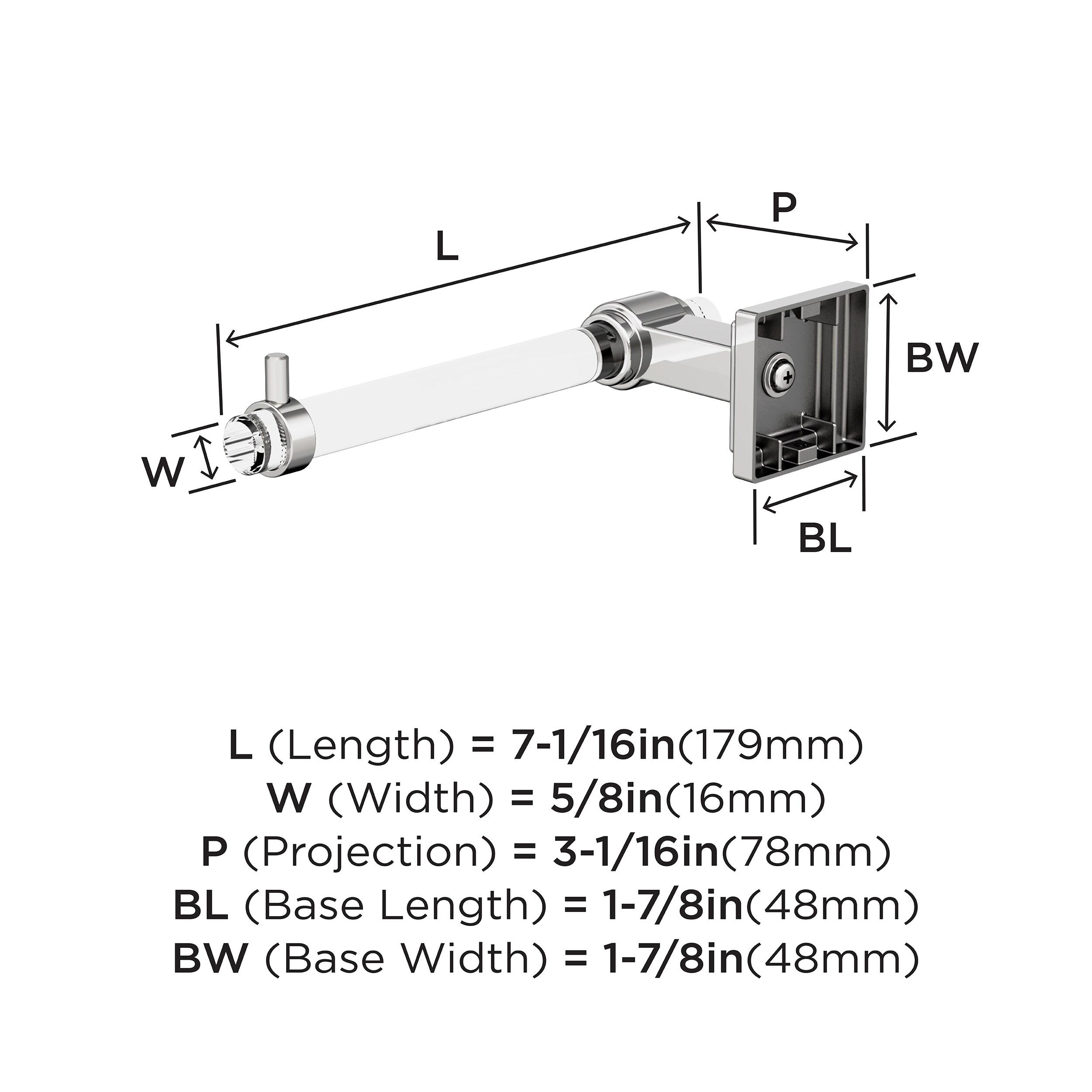 Amerock Glacio Wall Mount Toilet Paper Holder BH36061C26