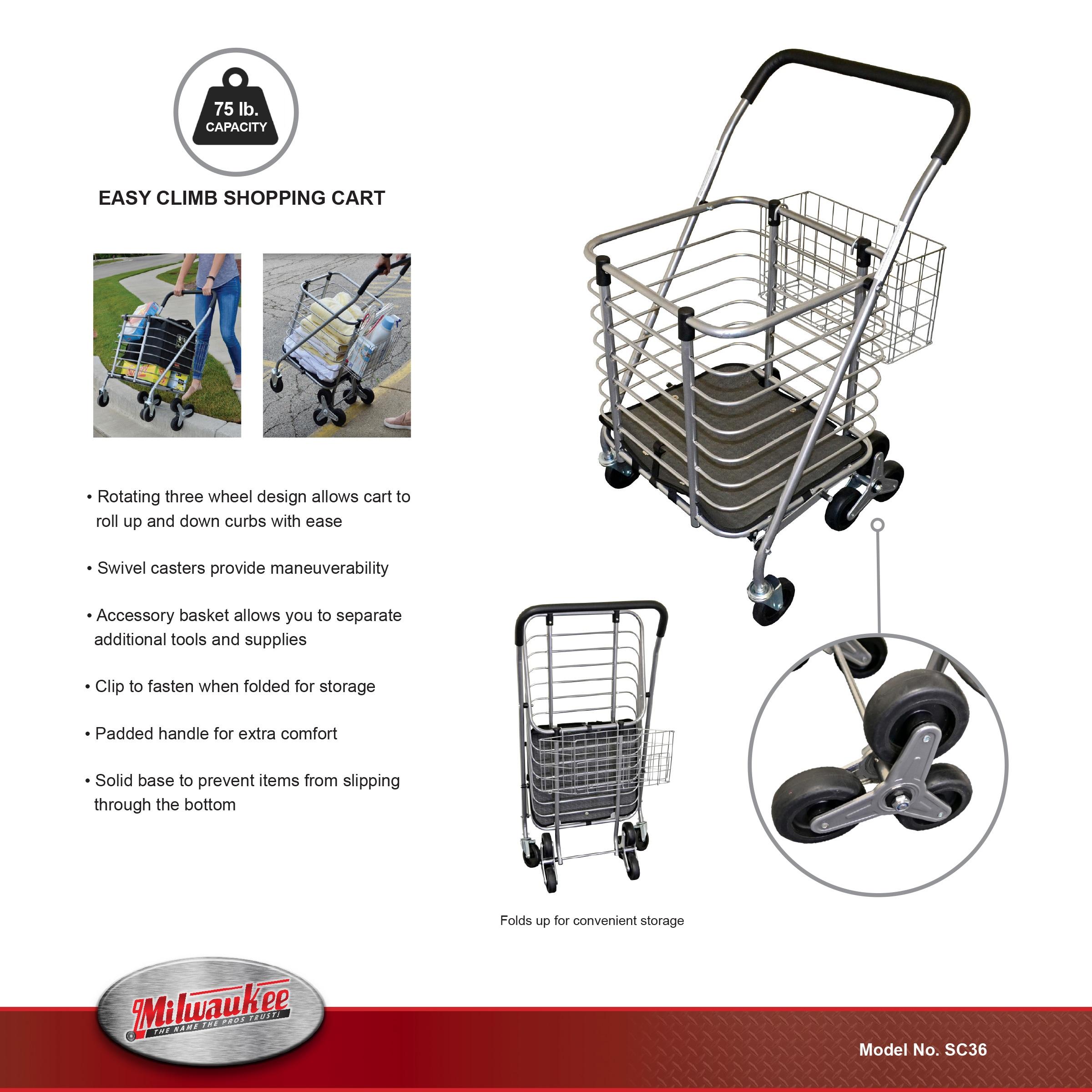 Milwaukee Collapsible Steel Shopping Cart