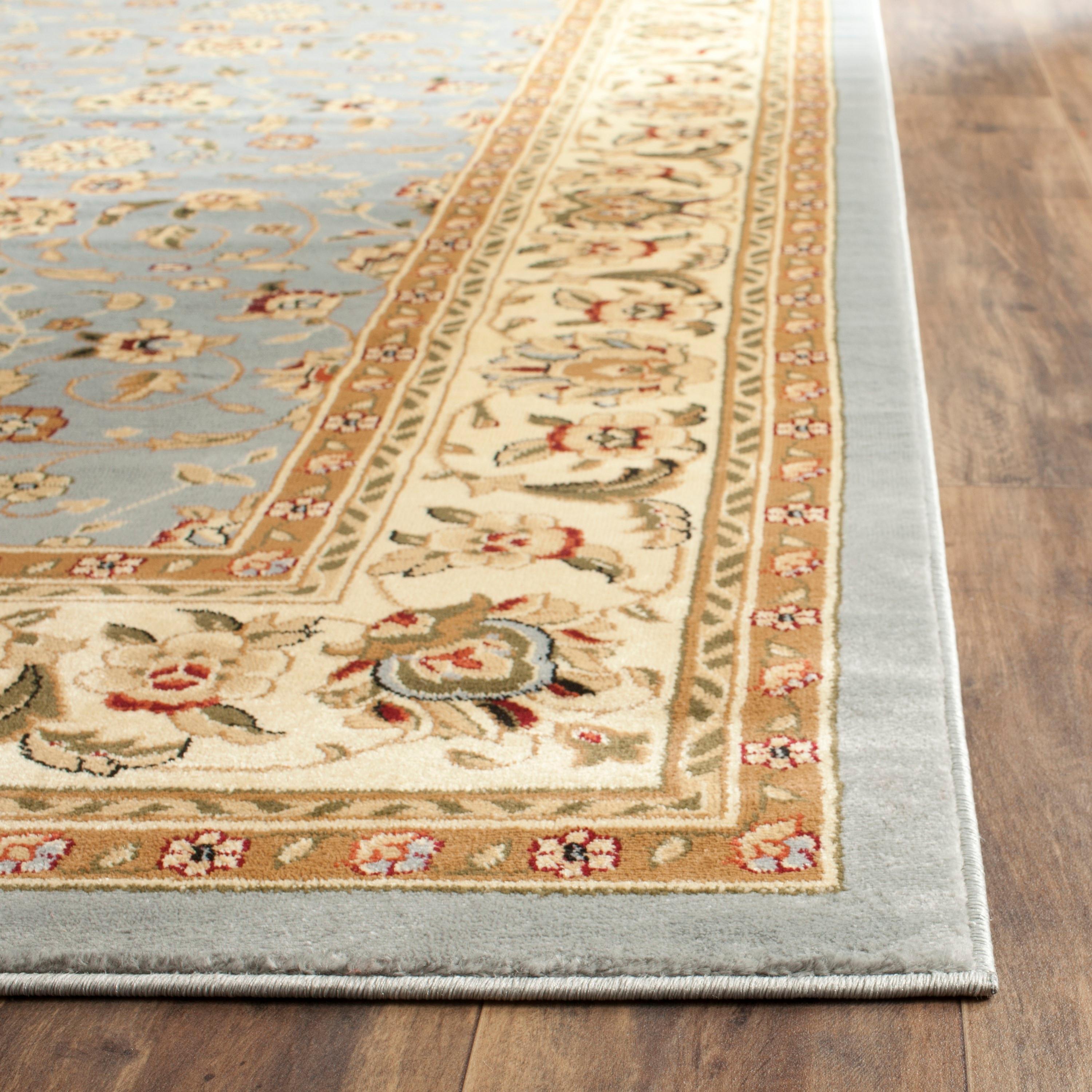 Lyndhurst LNH312 Power Loomed Area Rug - Light Blue/Ivory - 10'x14' - Safavieh