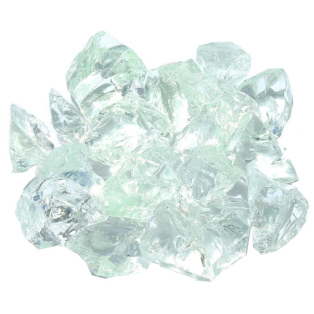 20 lbs Clear Recycled Fire Pit Glass for Modern Decor