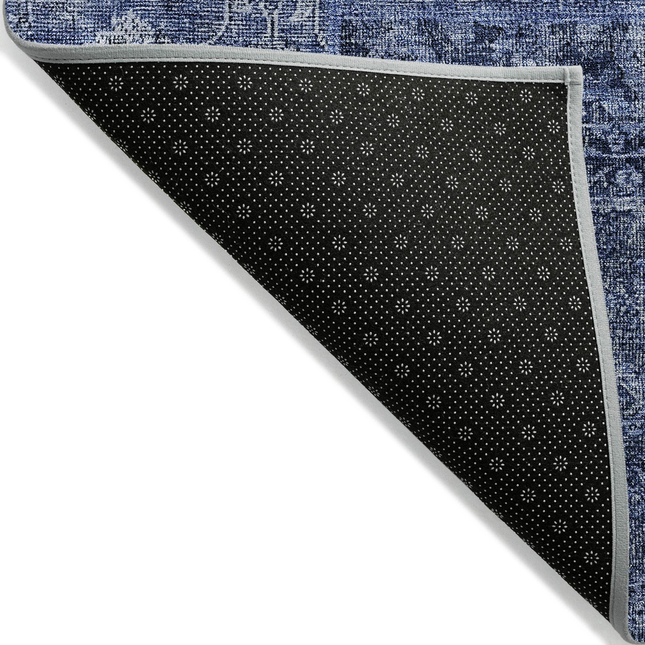 Addison Rugs Chantille Indoor/Outdoor Transitional Patchwork Navy Washable Rectangle Rug, 2'6" x 3'10"