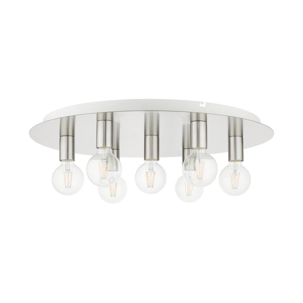 Livex Lighting Hillview 7 - Light Flush Mount in  Brushed Nickel